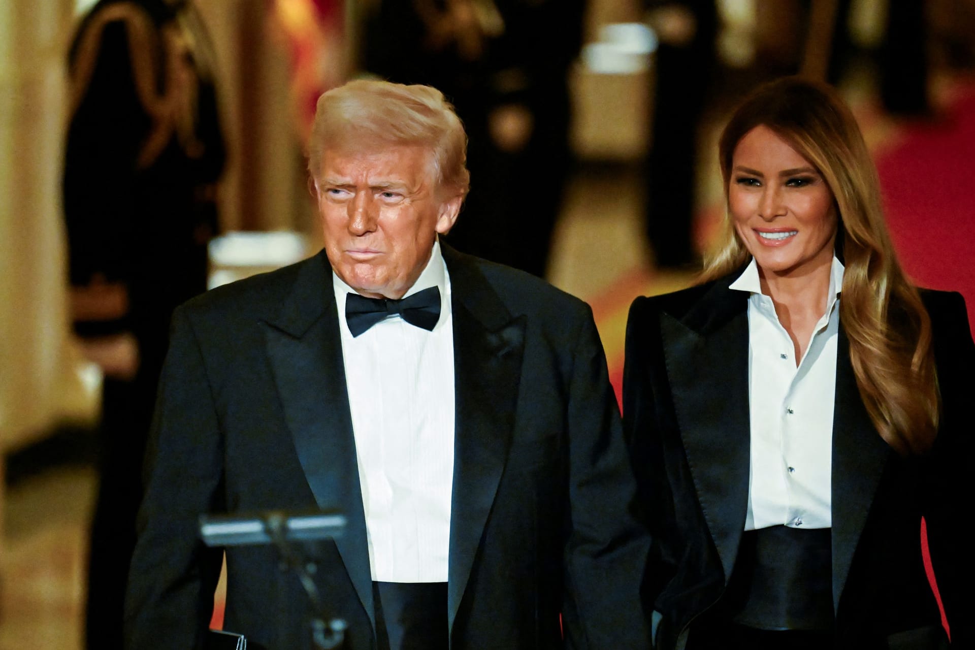 US-Präsident Donald Trump und First Lady Melania bei einem Dinner im Weißen Haus: "Jeder weiß Bescheid".