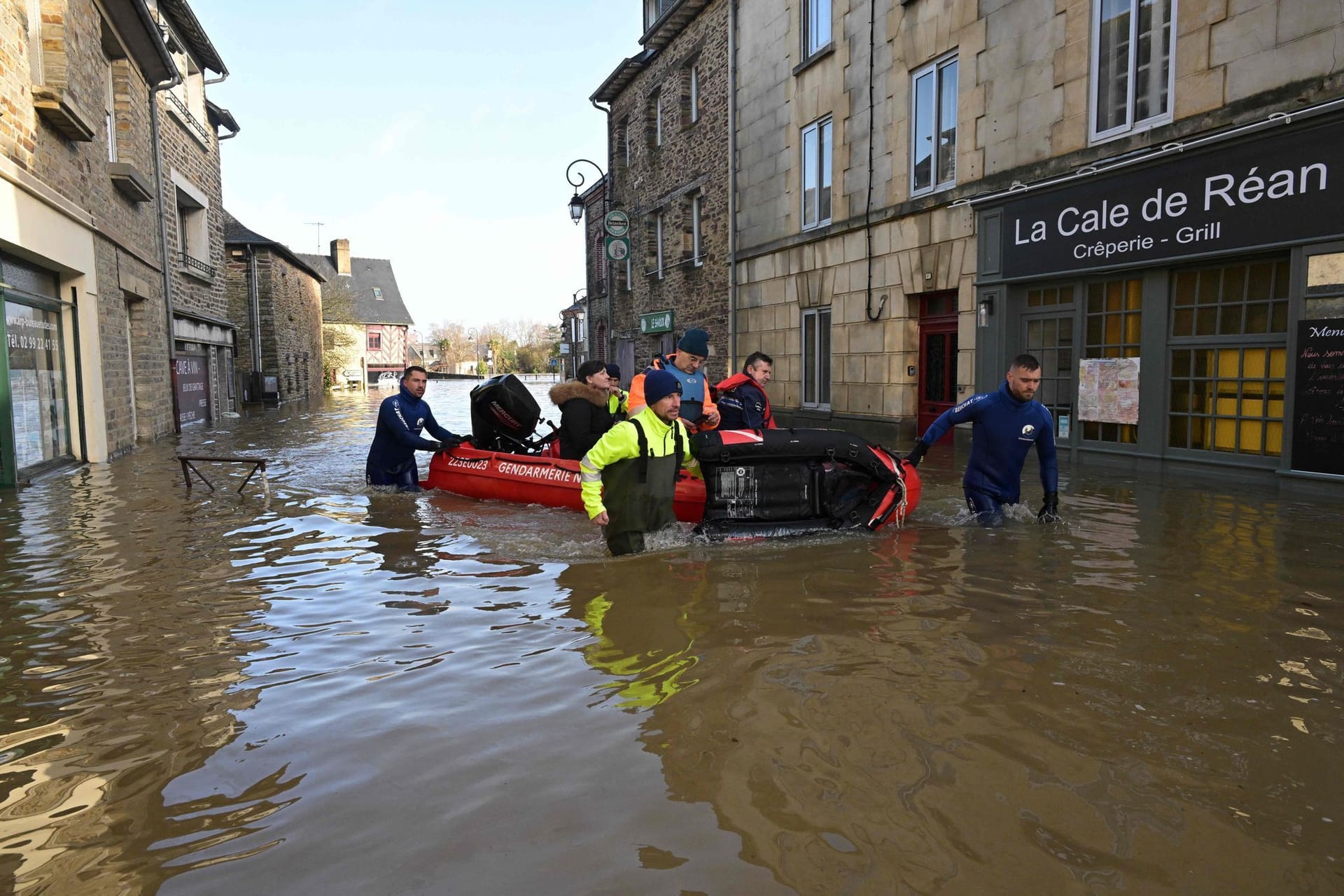 Sturm "Herminia" in Frankreich