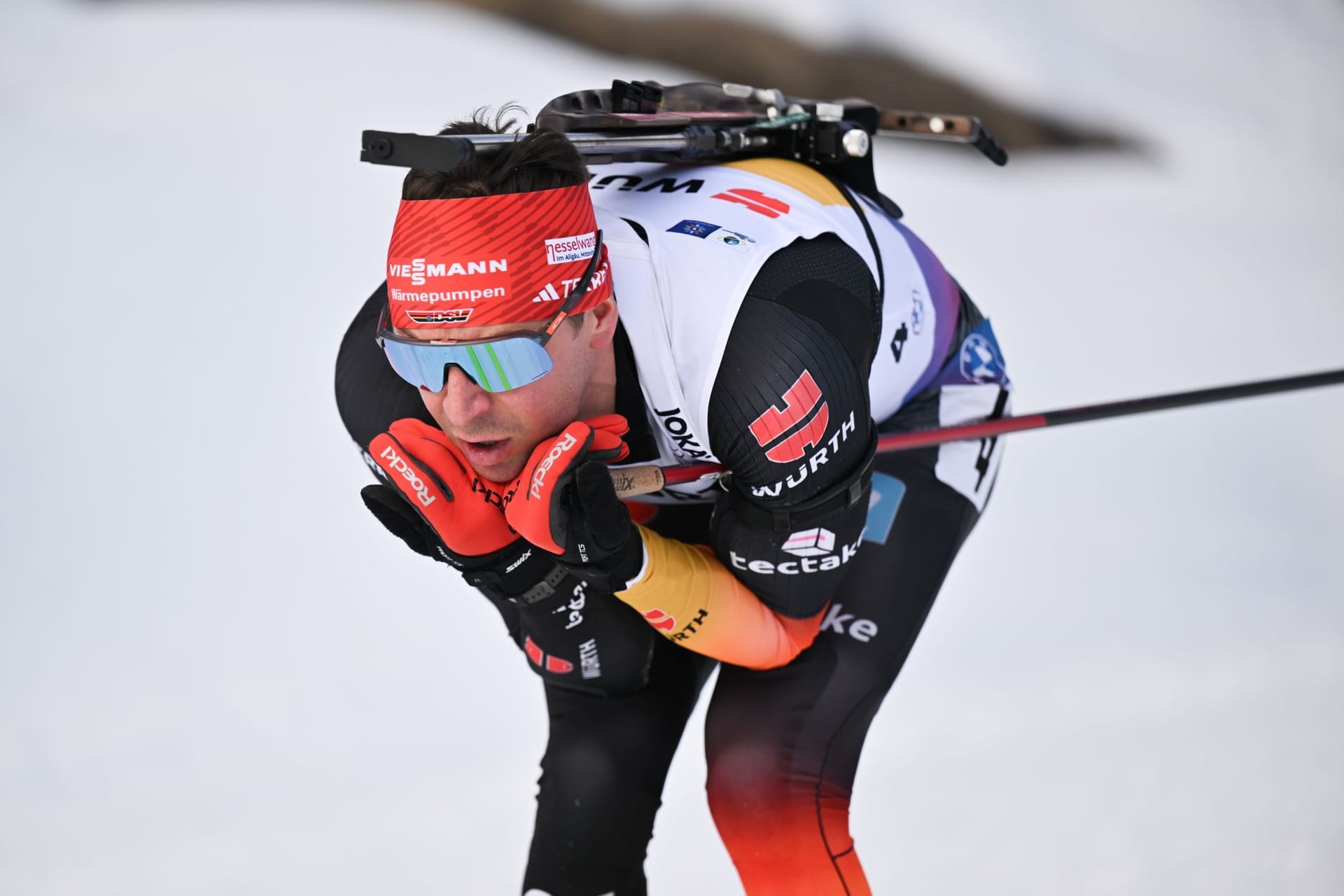 Philipp Nawrath: Der deutsche Biathlet war Teil der Mixed-Staffel.