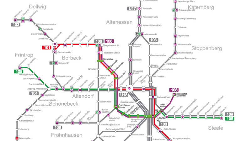 Eine Karte zeigt, wie die Strecke der Citybahn künftig verlaufen soll.