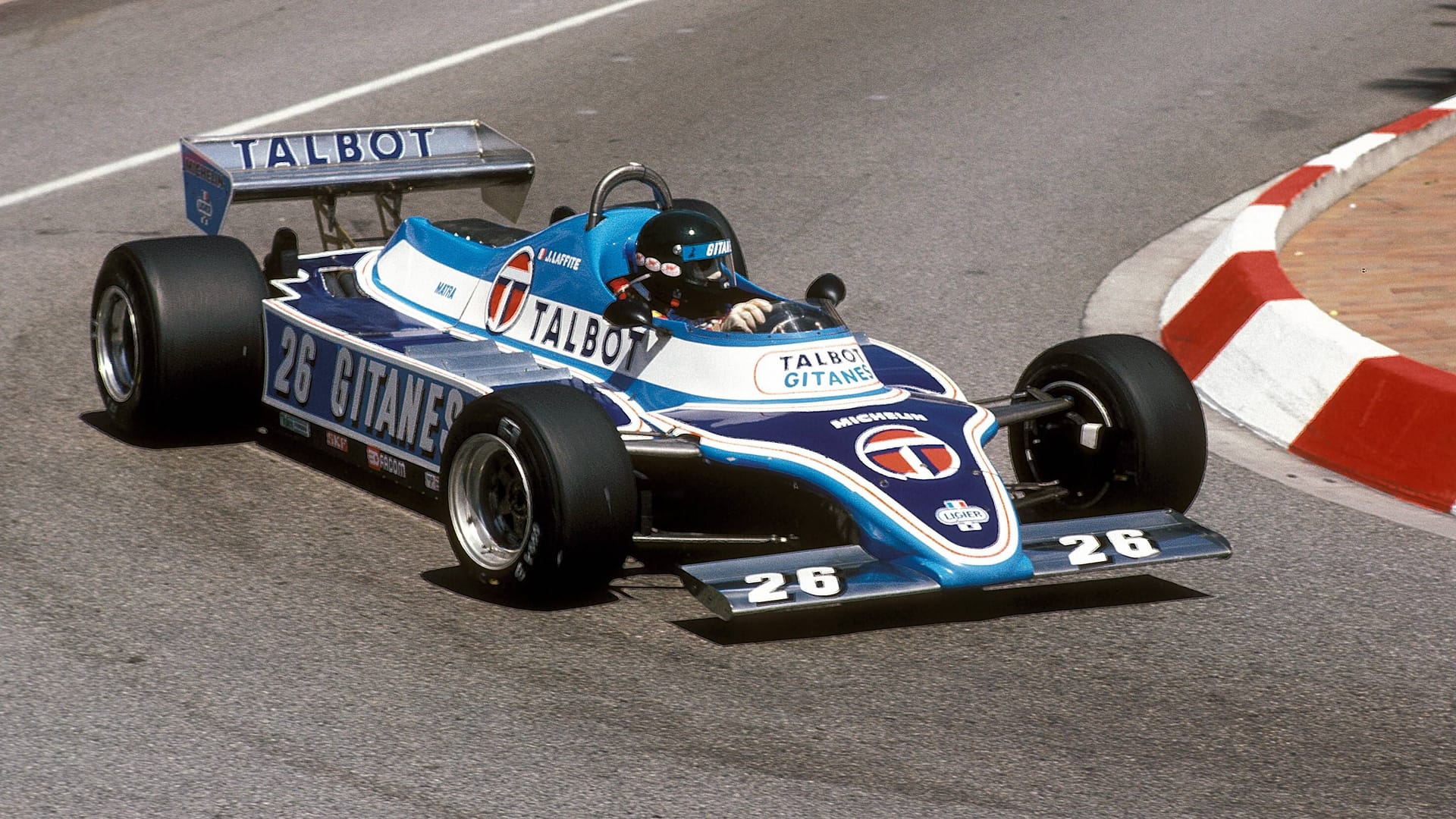 Kurzes Gastspiel in der Formel 1: 1981 und 1982 startete der Rennstall Ligier unter dem Namen Équipe Talbot Gitanes – aber der betagte Motor seiner Rennwagen brachte keinen Erfolg.