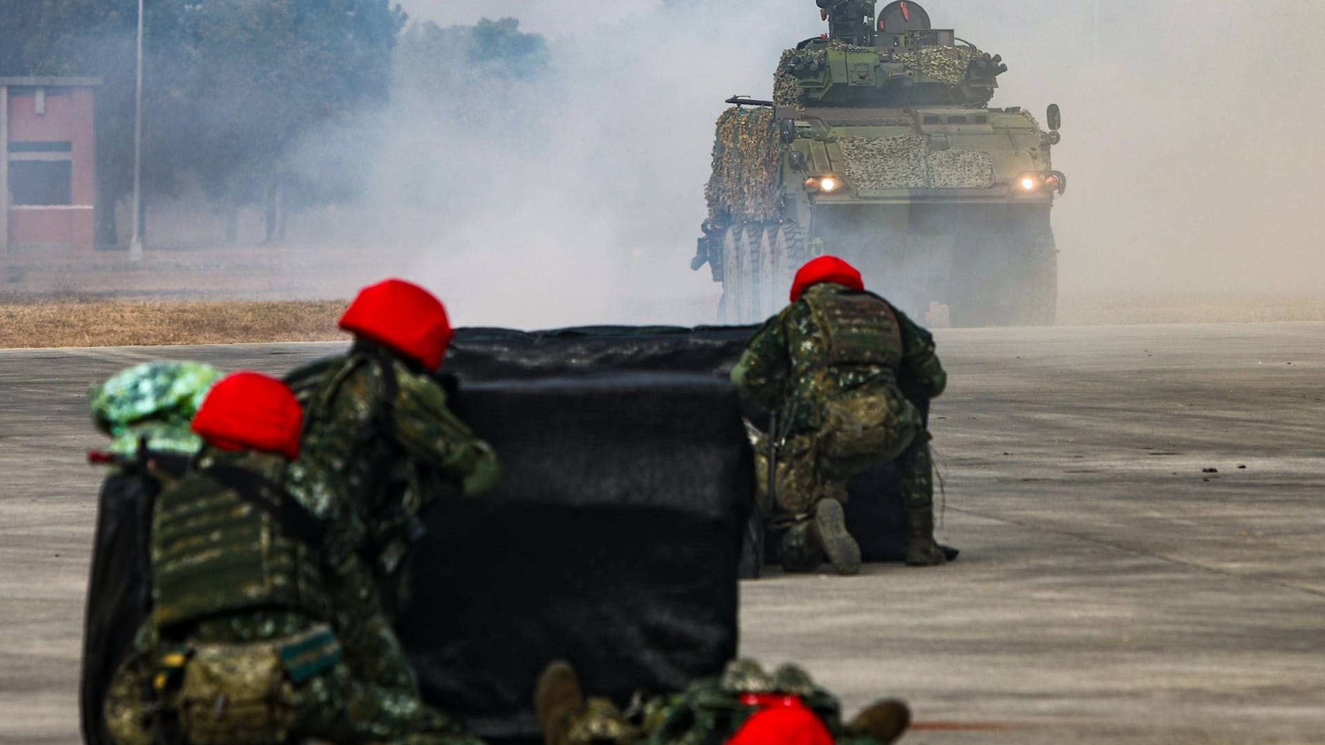 Taiwanesische Soldaten bei einer Übung.