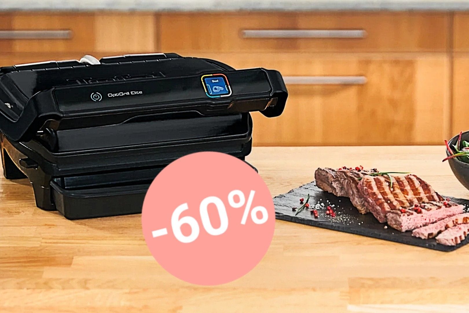 Sparen Sie über 60 Prozent: Den OptiGrill Elite von Tefal gibt es heute bei Lidl stark reduziert.