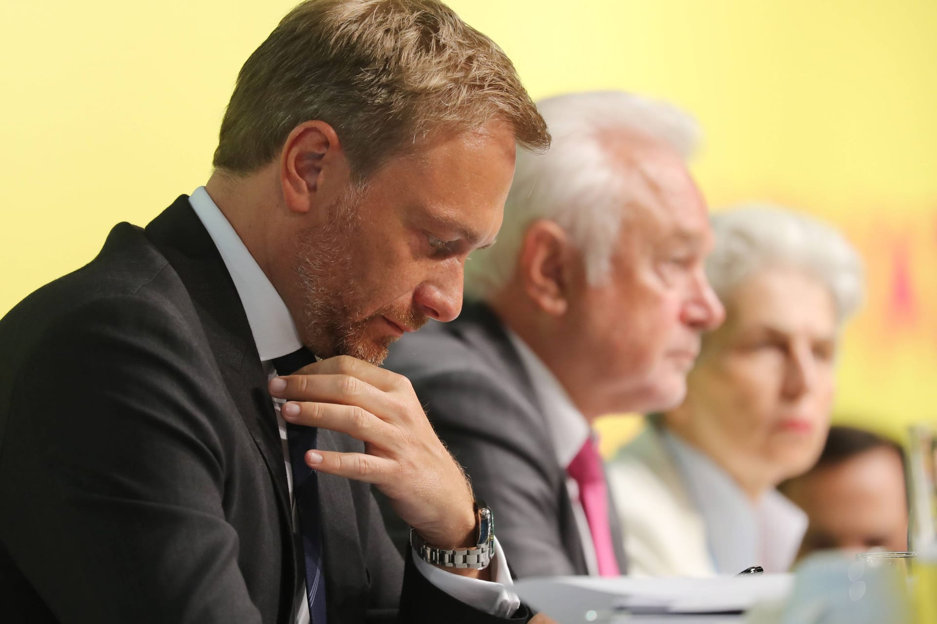 Christian Lindner, Wolfgang Kubicki und Marie-Agnes Strack-Zimmermann: Nach Lindners Rücktritt haben beide Interesse an der Nachfolge gezeigt.