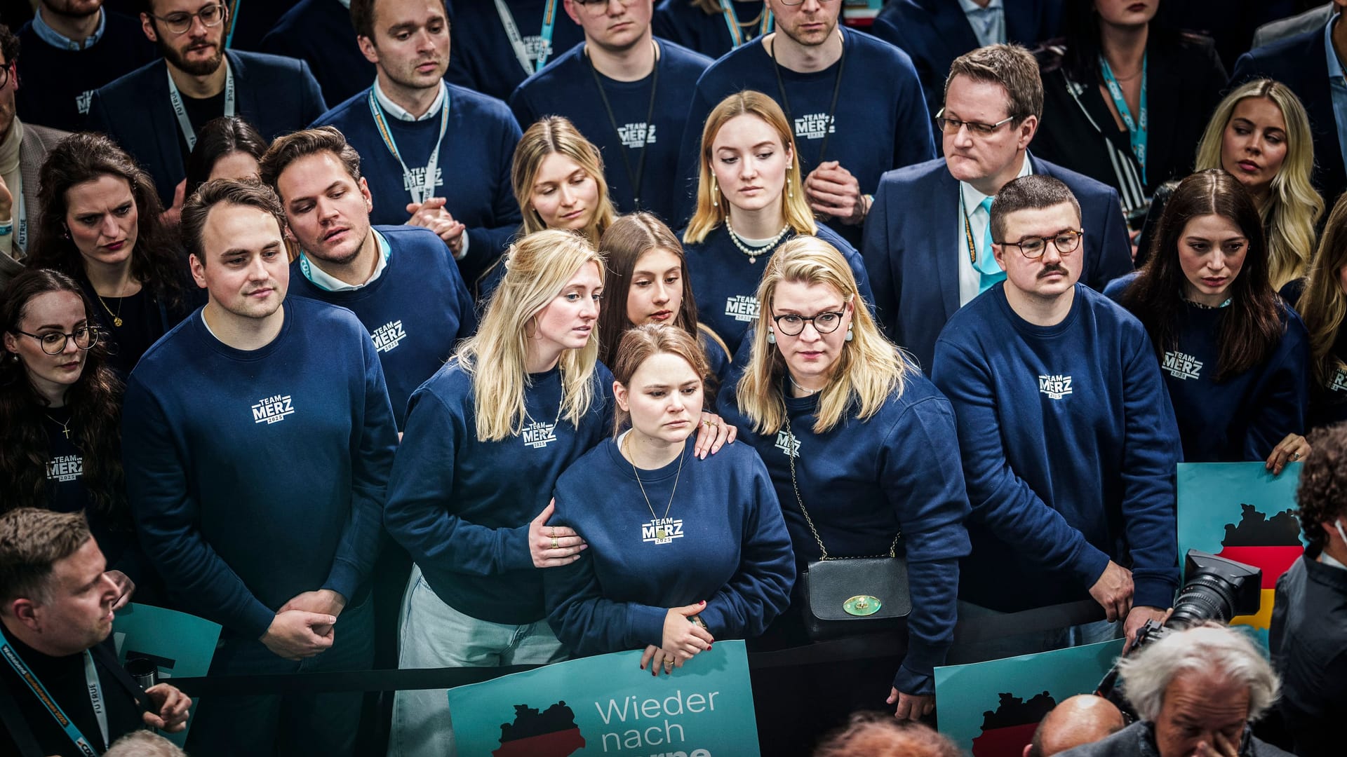 Bangen um jeden Prozentpunkt: Im Konrad-Adenauer-Haus hoffen die Wahlkämpfer.