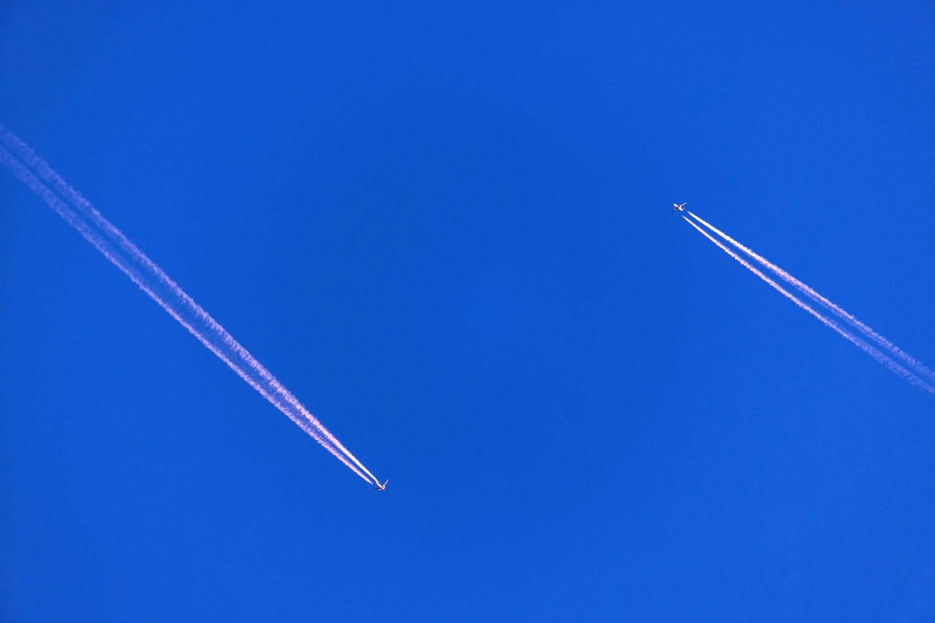 Abendlicher Flugverkehr