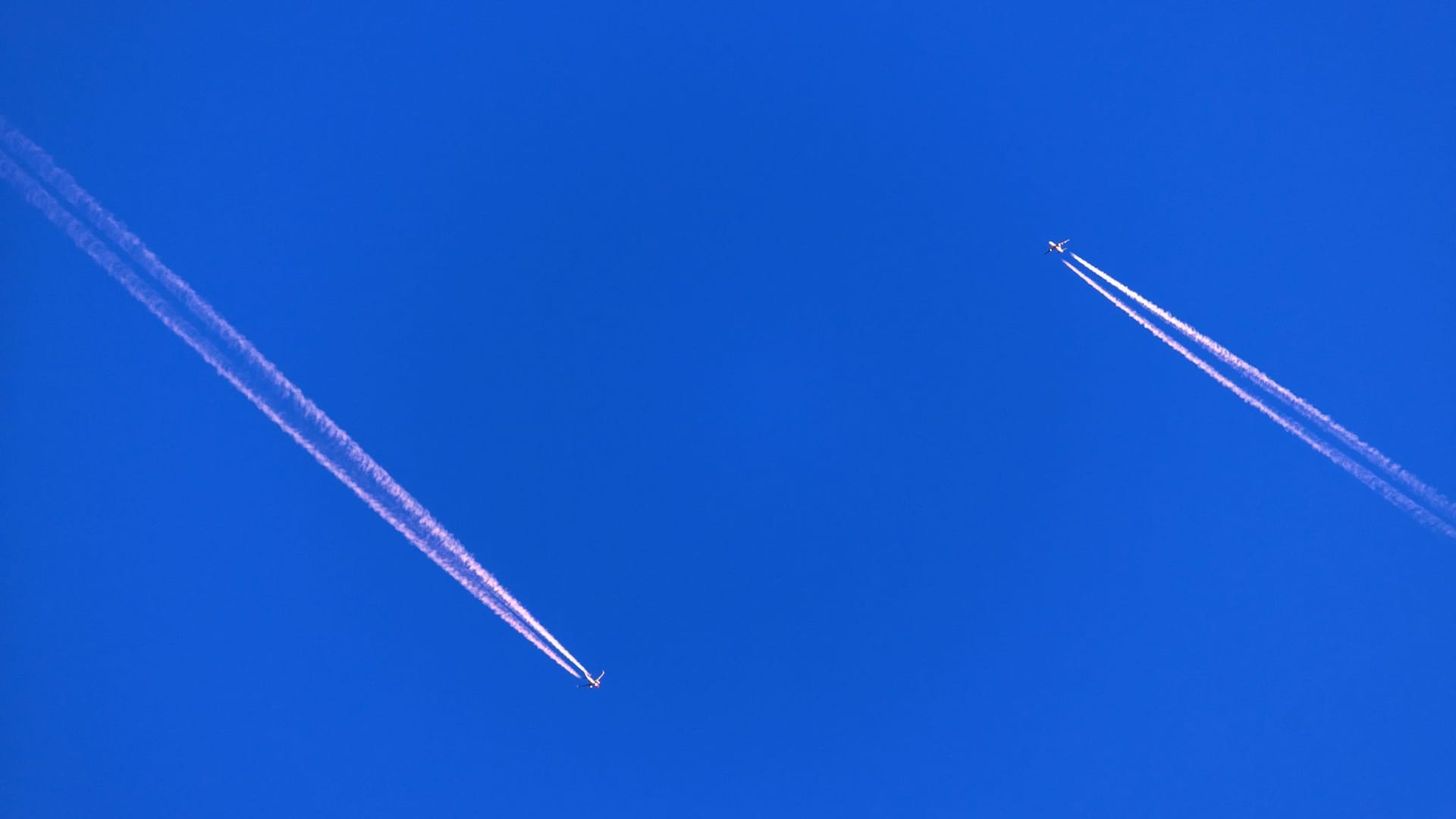 Abendlicher Flugverkehr