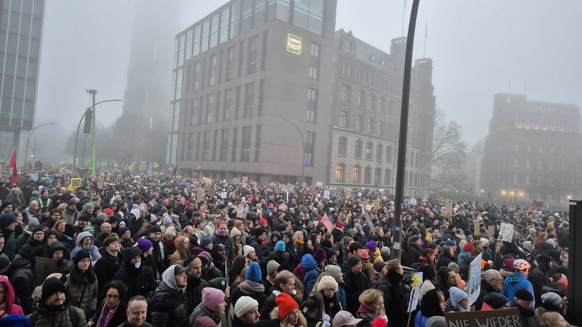 Demonstrierende in Hamburg: Die bekannte Klimaaktivistin Luisa Neubauer hielt eine Rede.