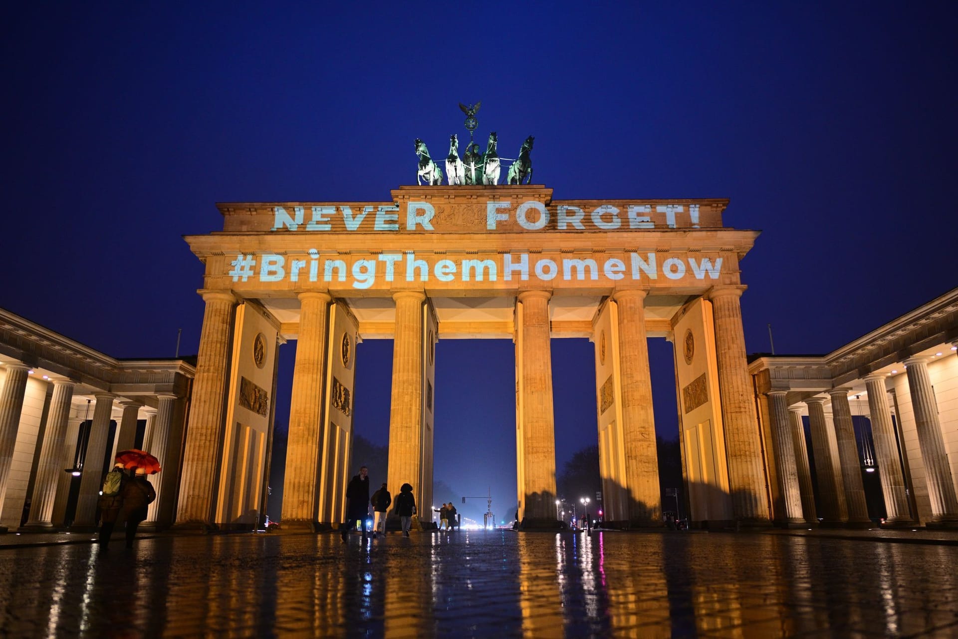 Nahostkonflikt - Gedenken am Brandenburger Tor