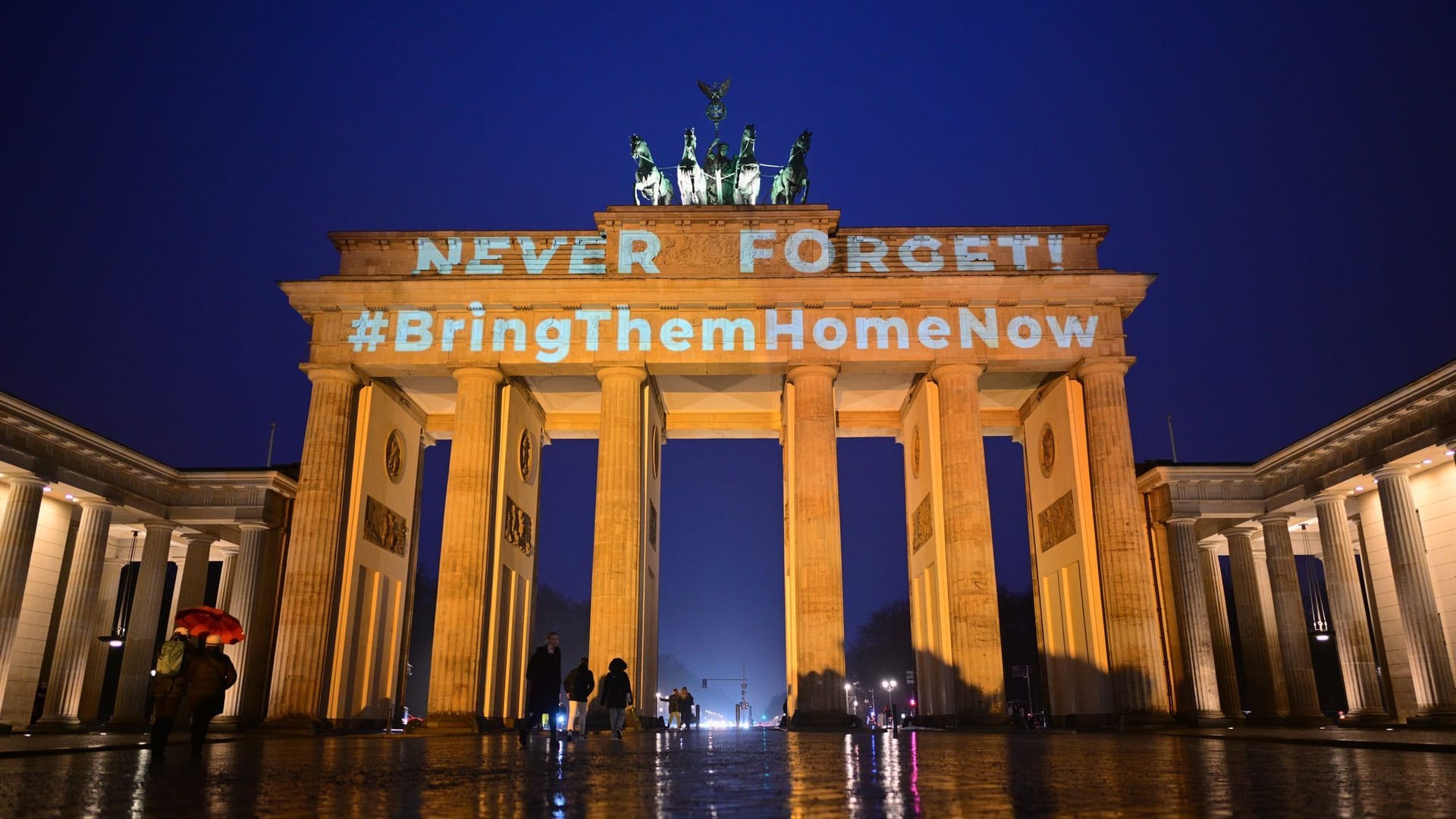 Nahostkonflikt - Gedenken am Brandenburger Tor