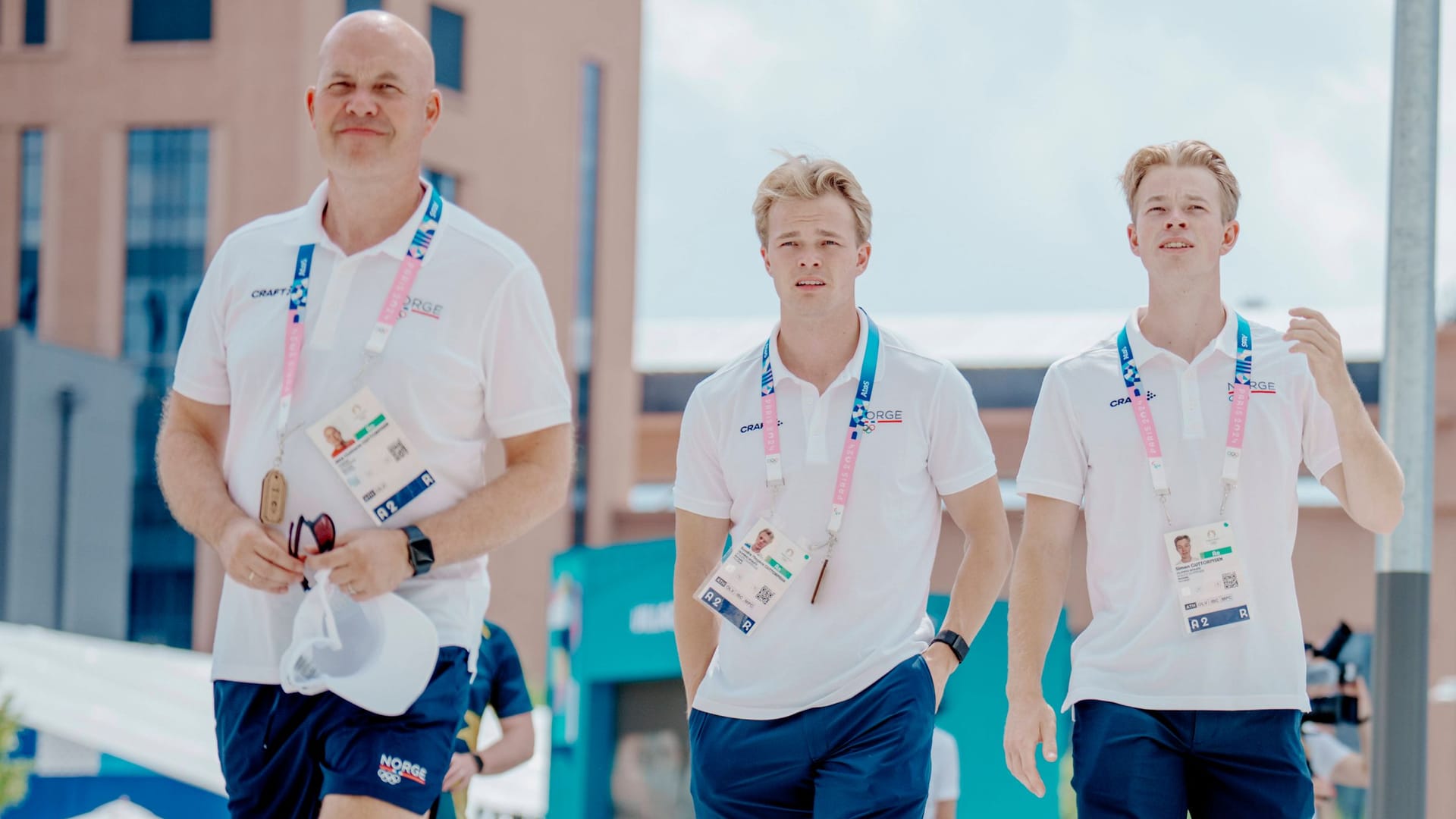 Atle Guttormsen (l.) bei den Olympischen Spielen in Paris.