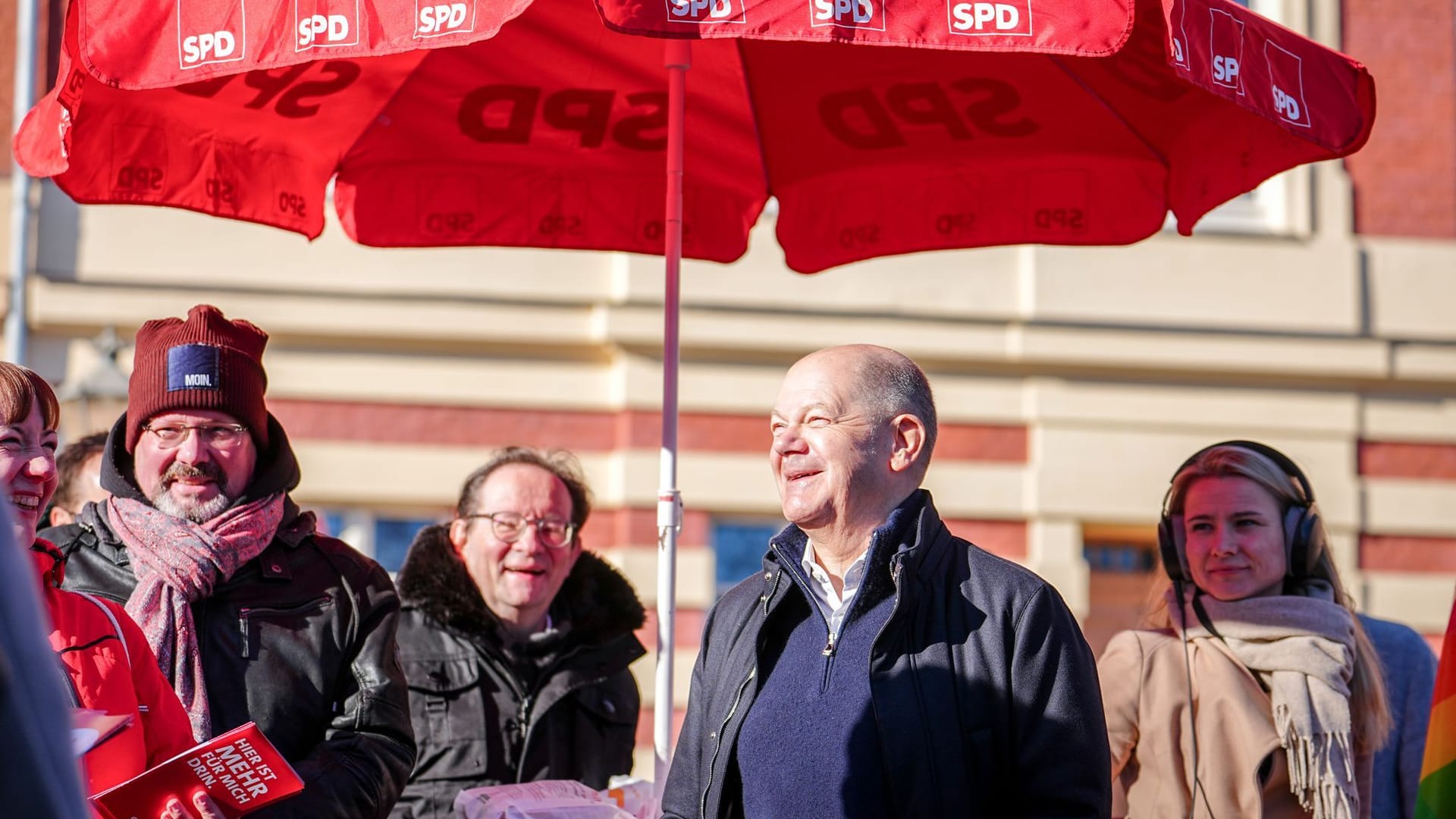 Wahlkampf SPD mit Bundeskanzler Scholz - Potsdam