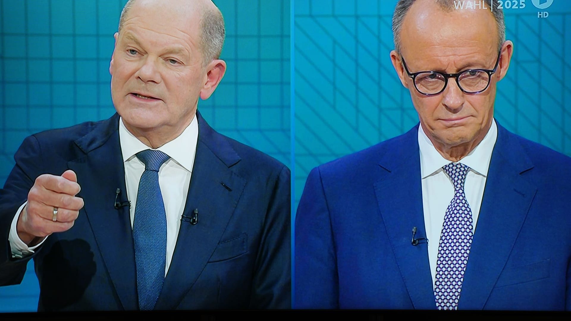 Scholz und Merz im TV-Duell