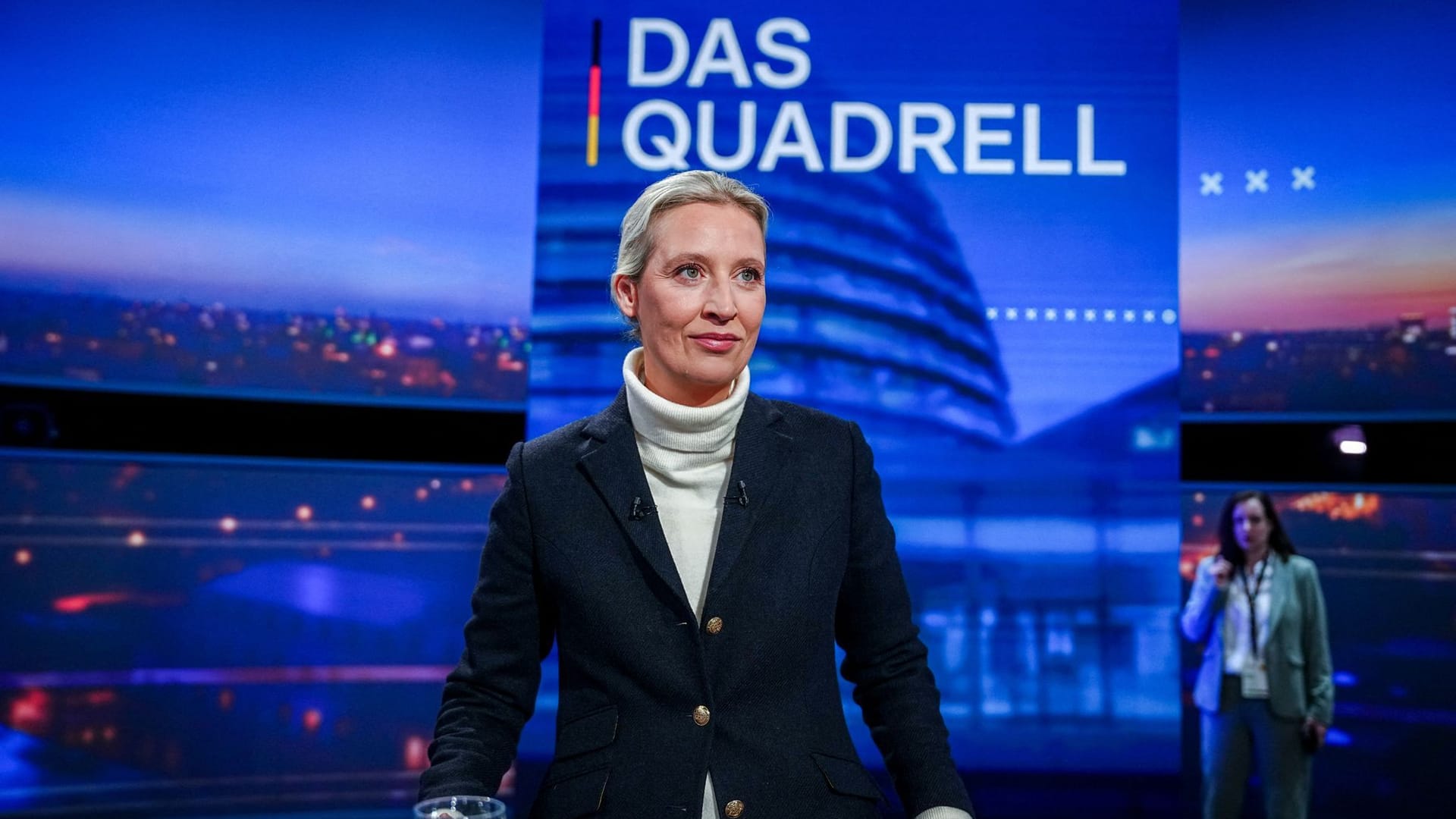 Alice Weidel (AfD) beim "Quadrell".