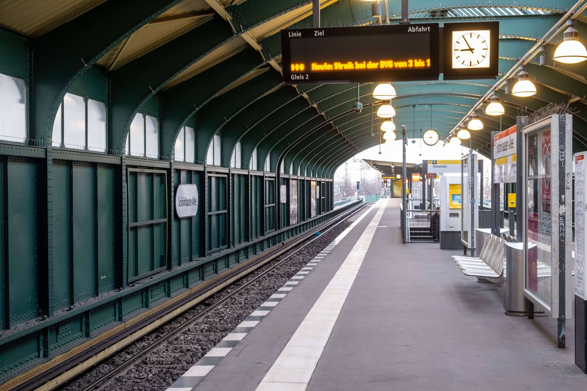 U-Bahnhof Schönhauser Allee (Archivbild): In Berlin wird wieder gestreikt.