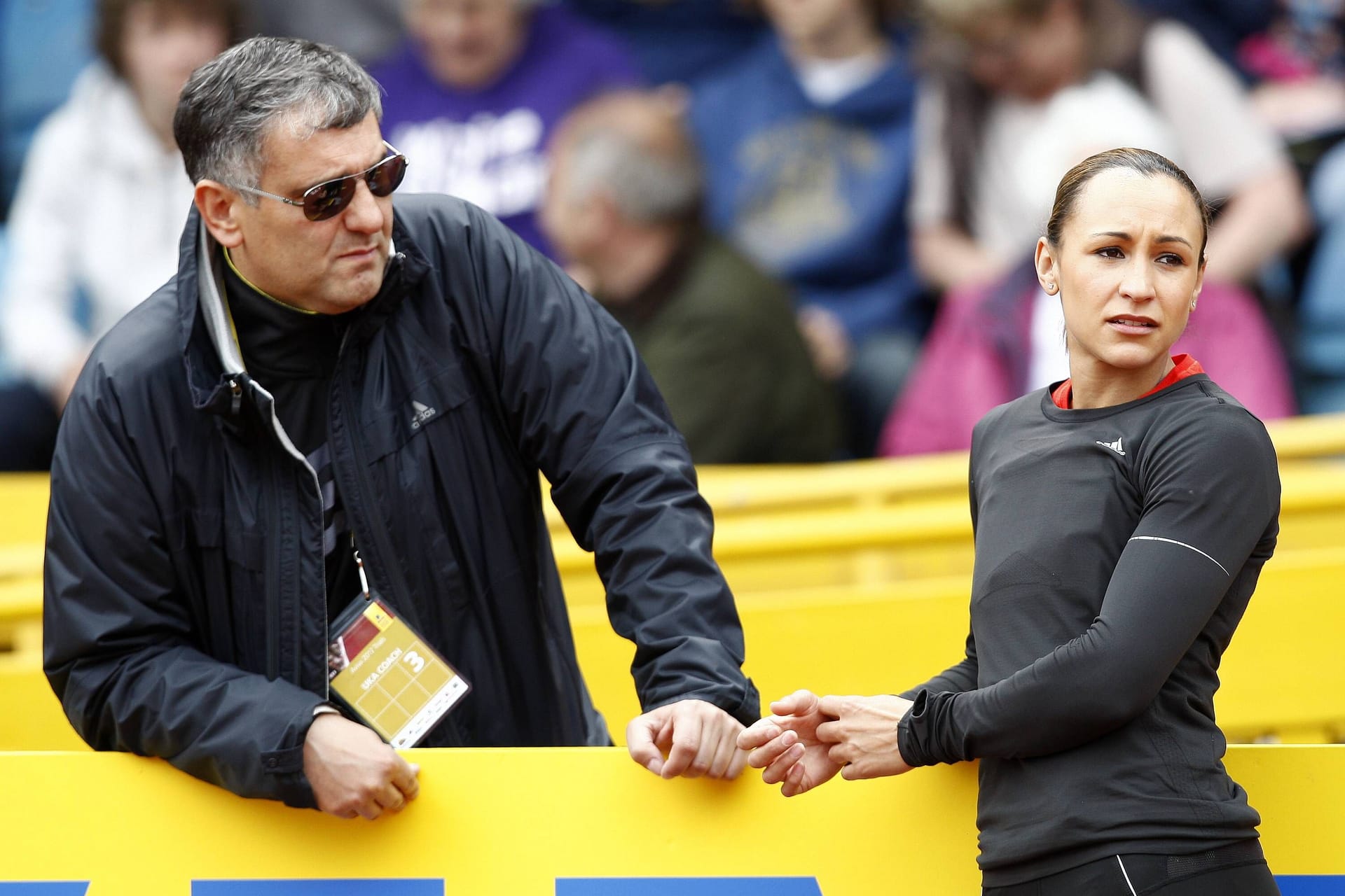 Toni Minichiello (l.) mit Jessica Ennis im Jahr 2012: Der umstrittene Trainer hat im Vereinigten Königreich Berufsverbot als Trainer.