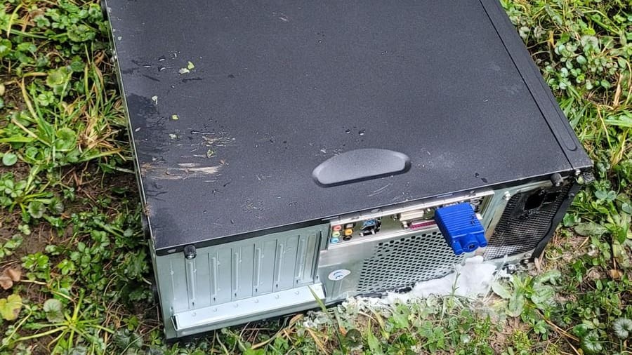 Dieser Computer hat den Einsatz ausgelöst: Die Brandursache ist unklar.