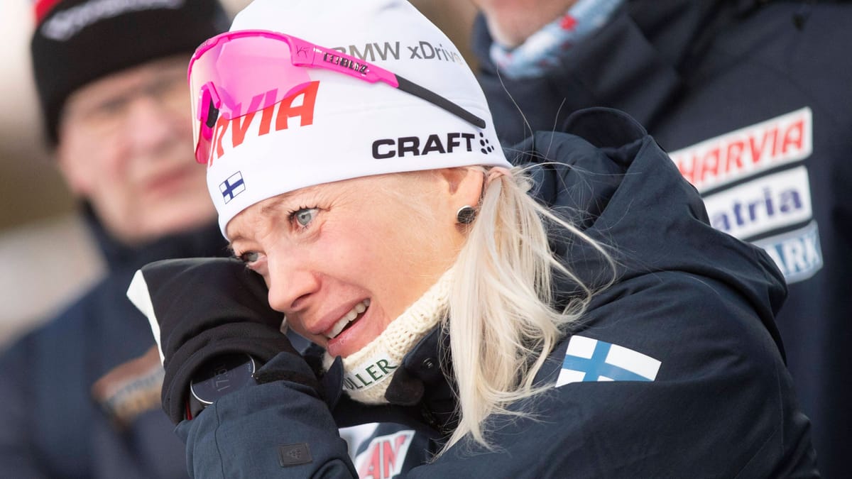 Biathlon-Weltmeisterin-Kaisa-M-k-r-inen-im-TV-zu-Tr-nen-ger-hrt