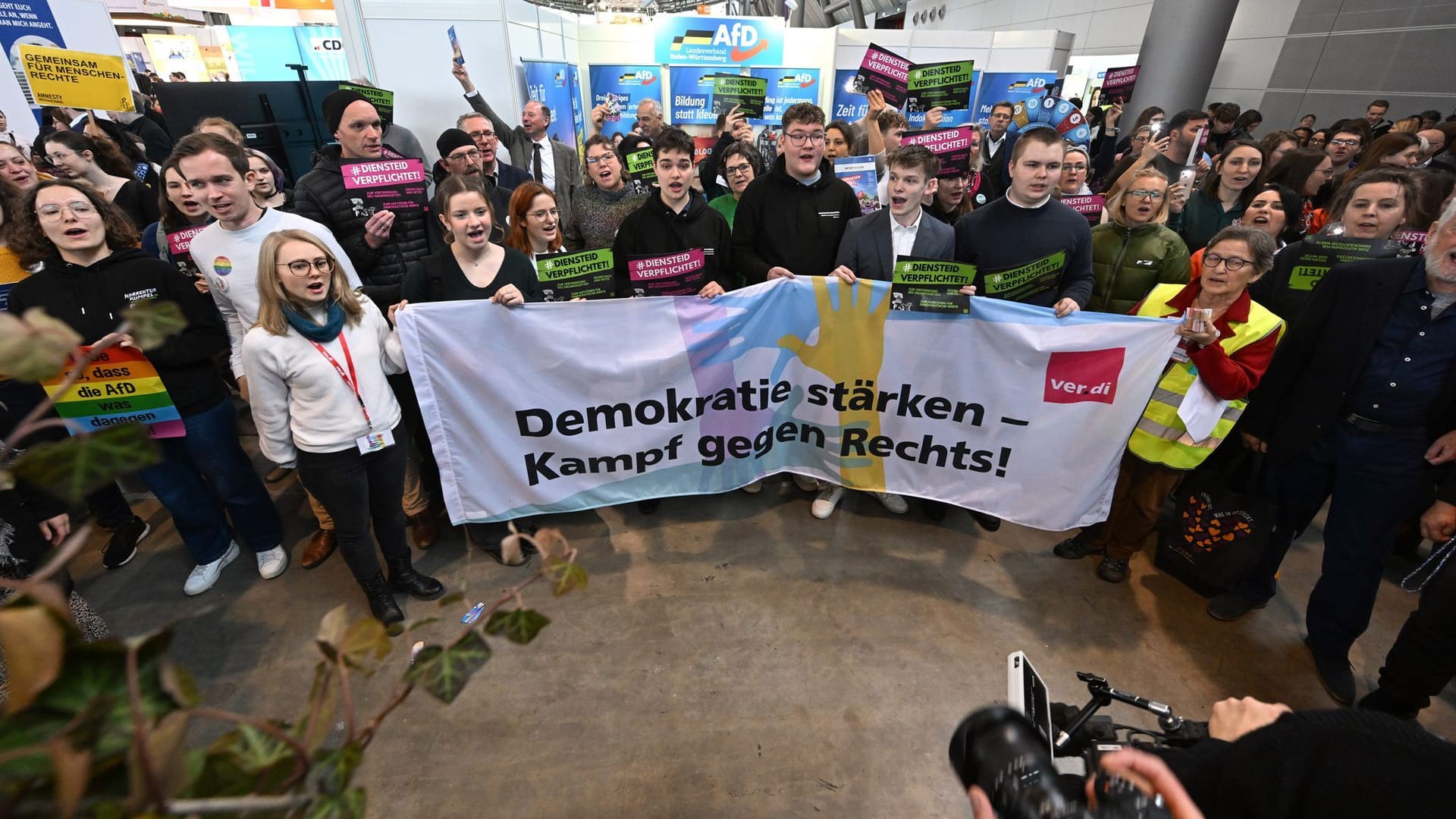 AfD-Stand bei der Bildungsmesse Didacta