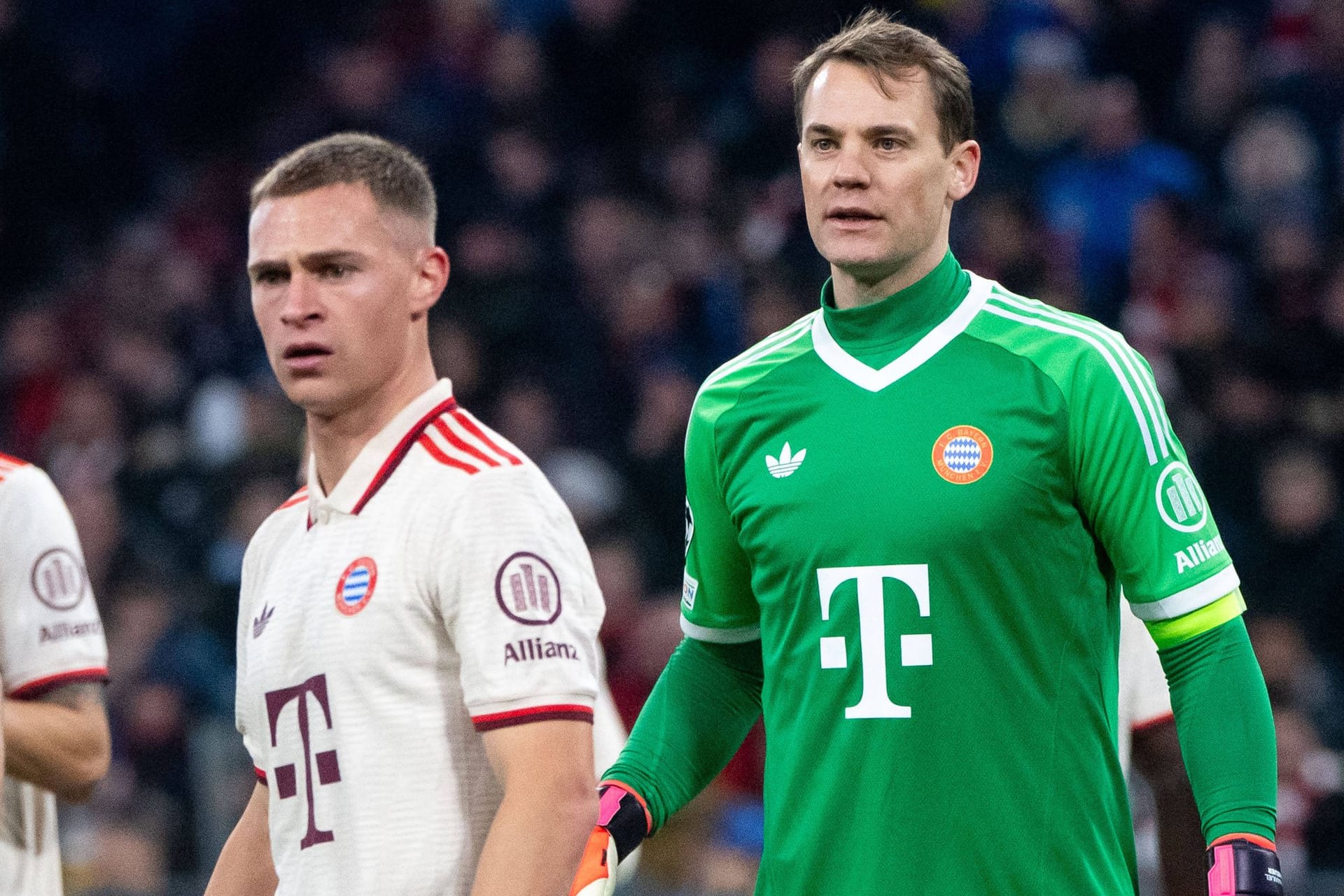 Joshua Kimmich (l.) und Manuel Neuer: Das Duo des FC Bayern bekäme es im Achtelfinale mit einem unangenehmen Gegner zu tun.