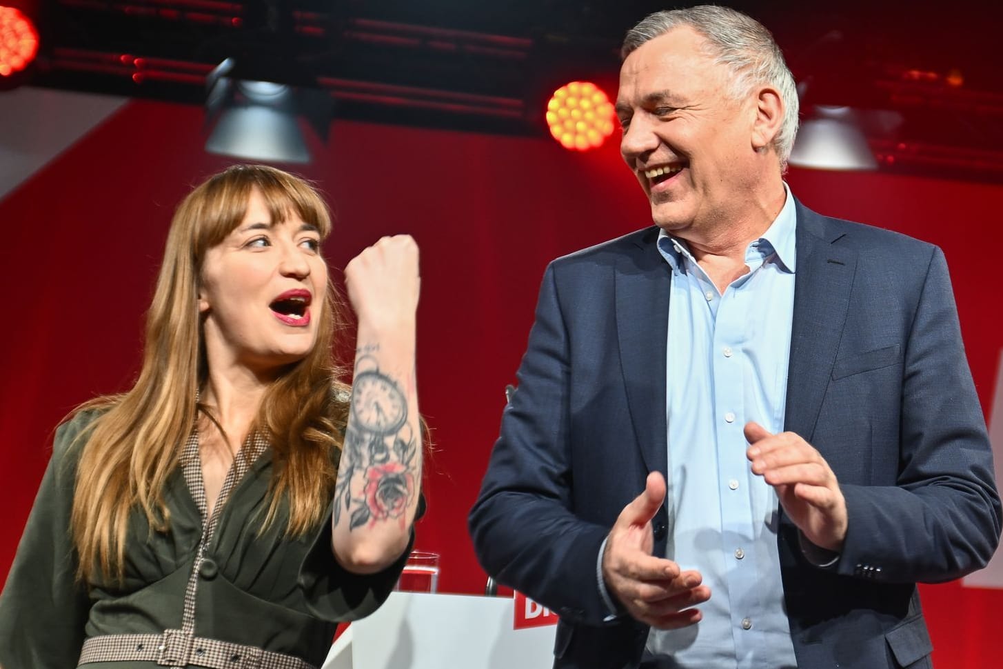 Heidi Reichinnek und Jan van Aken: Die Spitzenkandidaten der Linken dürfen sich freuen.