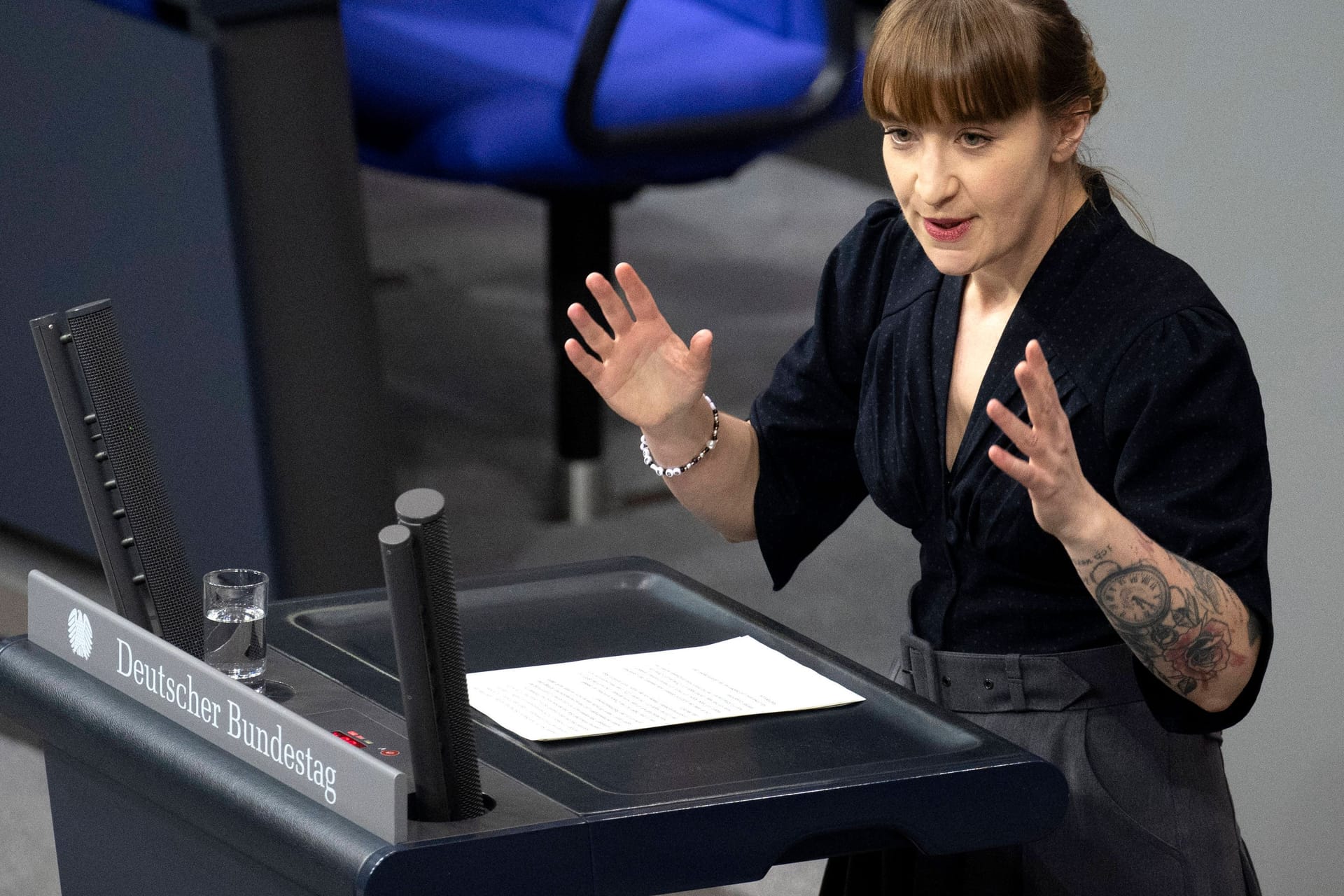 Die Linke-Politikerin Heidi Reichinnek im Bundestag.