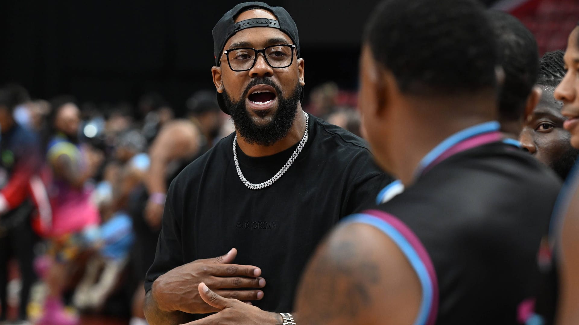 Marcus Jordan, hier bei einem Basketballspiel im Jahr 2023: Der 34-Jährige ist Sohn von Basketball-Legende Michael Jordan.