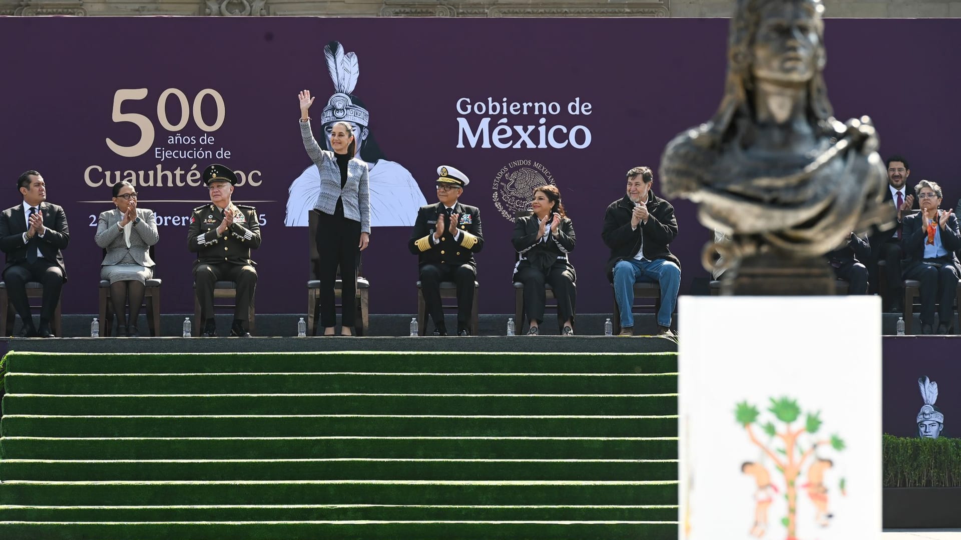 Staatsbegräbnis für Azteken-Herrscher Cuauhtémoc