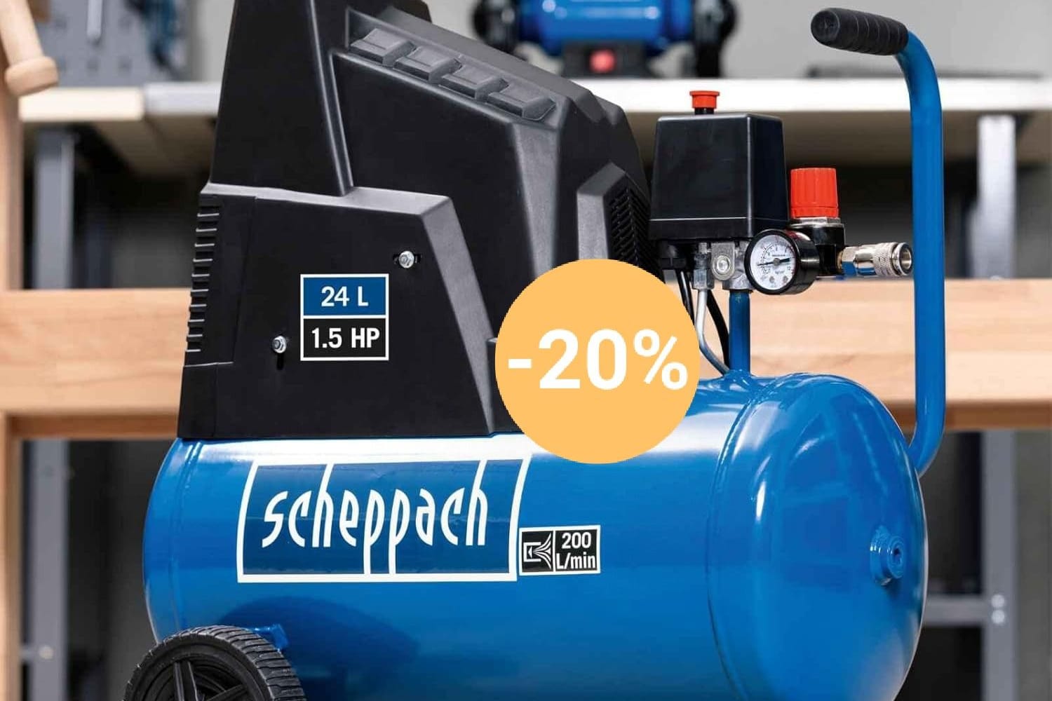 Preissturz beim Baumarkt: Jetzt günstigen Kompressor von Scheppach zum neuen Rekordpreis sichern.