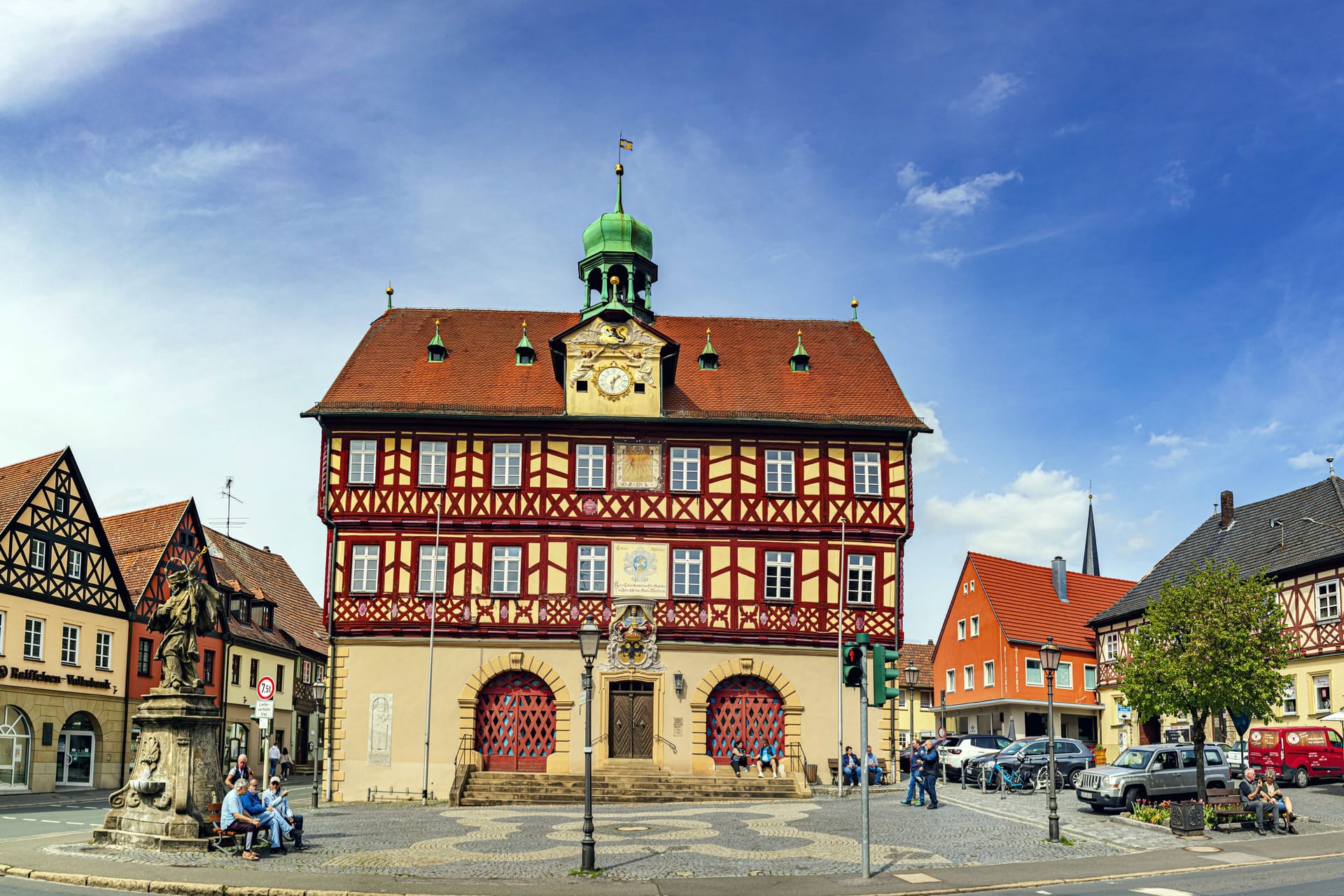 Das Rathaus von Bad Staffelstein (Archivbild): Hier war die Freude groß.