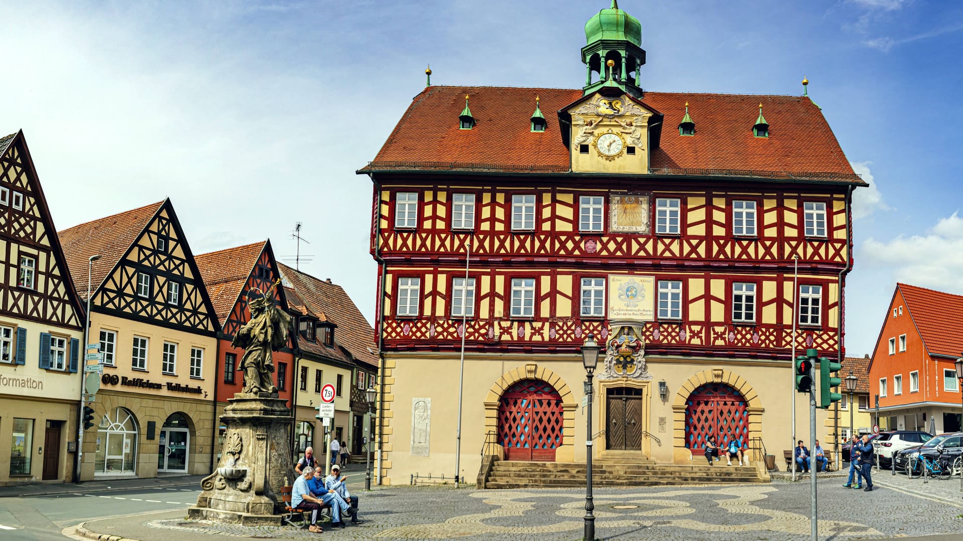 Das Rathaus von Bad Staffelstein (Archivbild): Hier war die Freude groß.