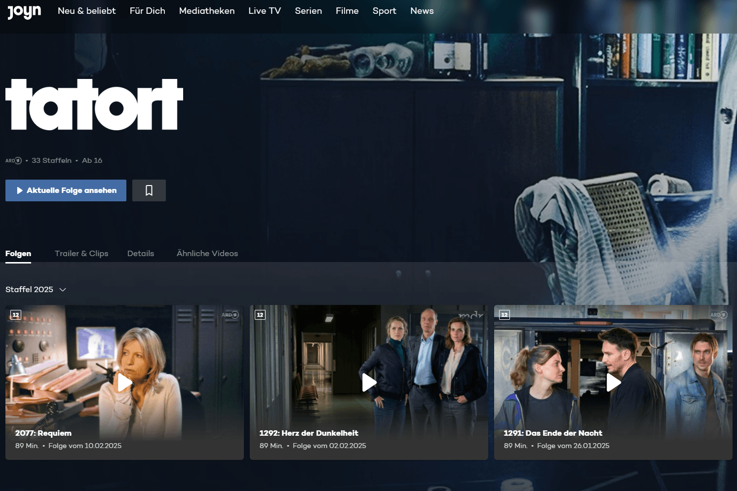 "Tatort" bei Joyn: Die ARD findet das gar nicht lustig.