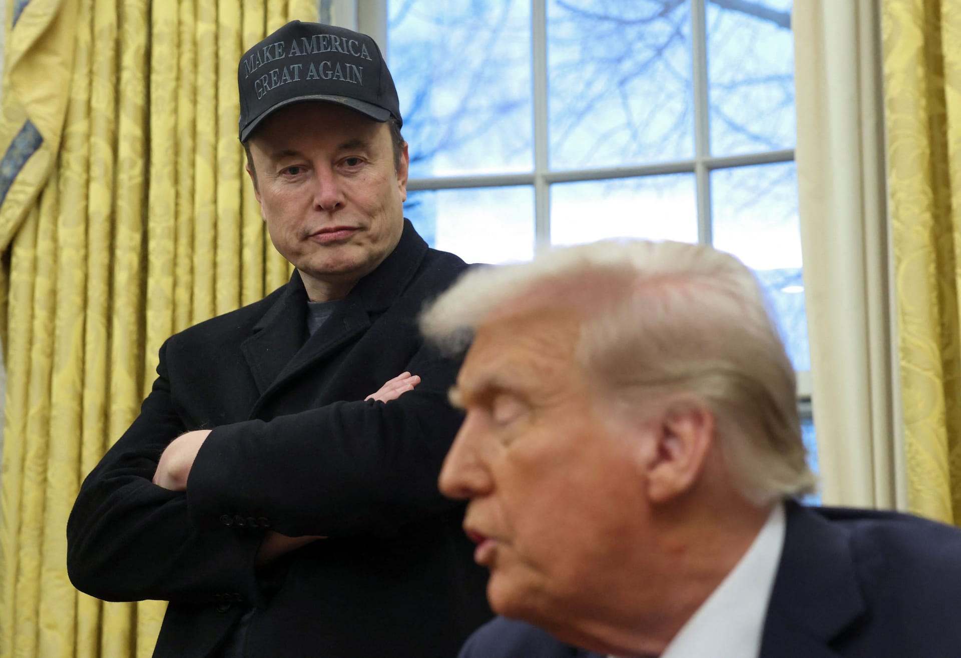 Elon Musk im Oval Office des Weißen Hauses mit US-Präsident Donald Trump: Seite an Seite.