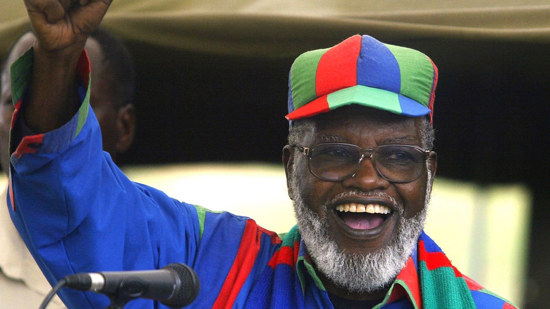 Sam Nujoma während einer Wahlkampfveranstaltung (Archivbild): 1990 wurde Nujoma der erste Präsident des unabhängigen Namibias.