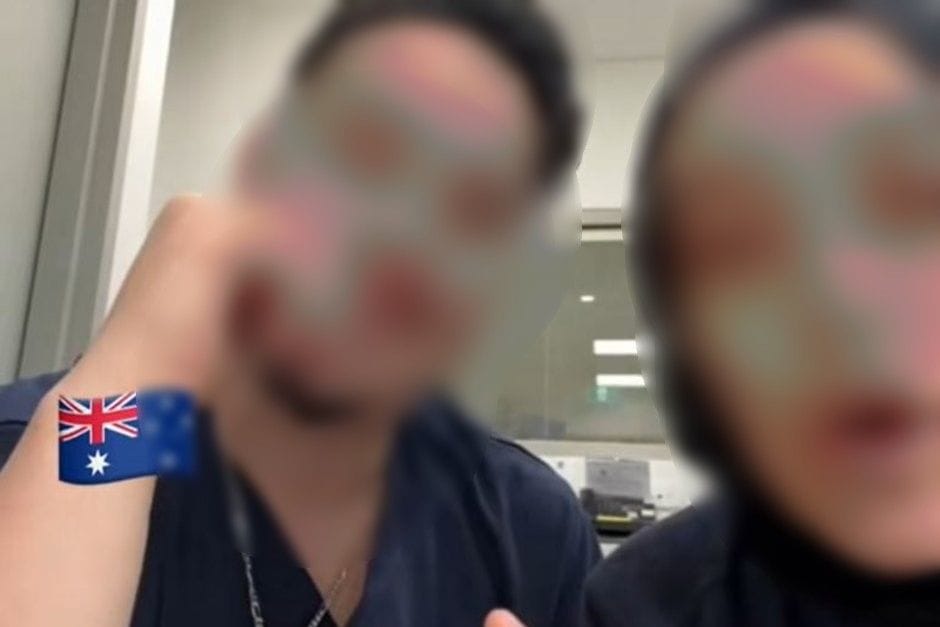 Antisemitismus in Australien: Das Bild zeigt offenbar die beiden Krankenpfleger, die nun wegen antisemitischer Drohungen suspendiert worden sind.