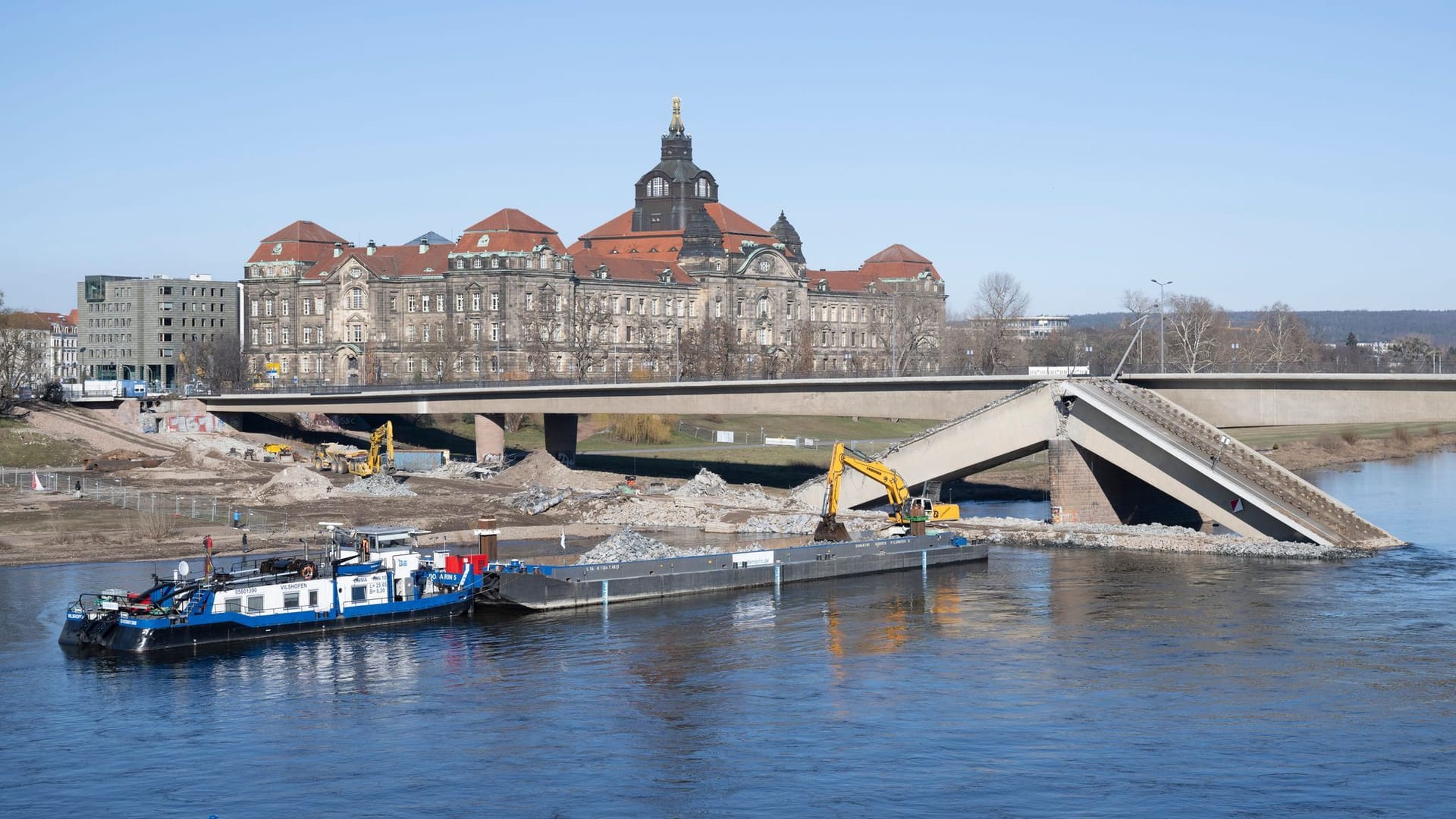 Abriss Carolabrücke Dresden