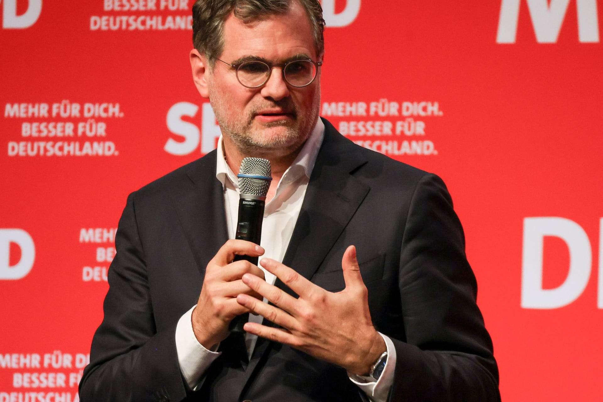 Wolfgang Schmidt im Wahlkampf.