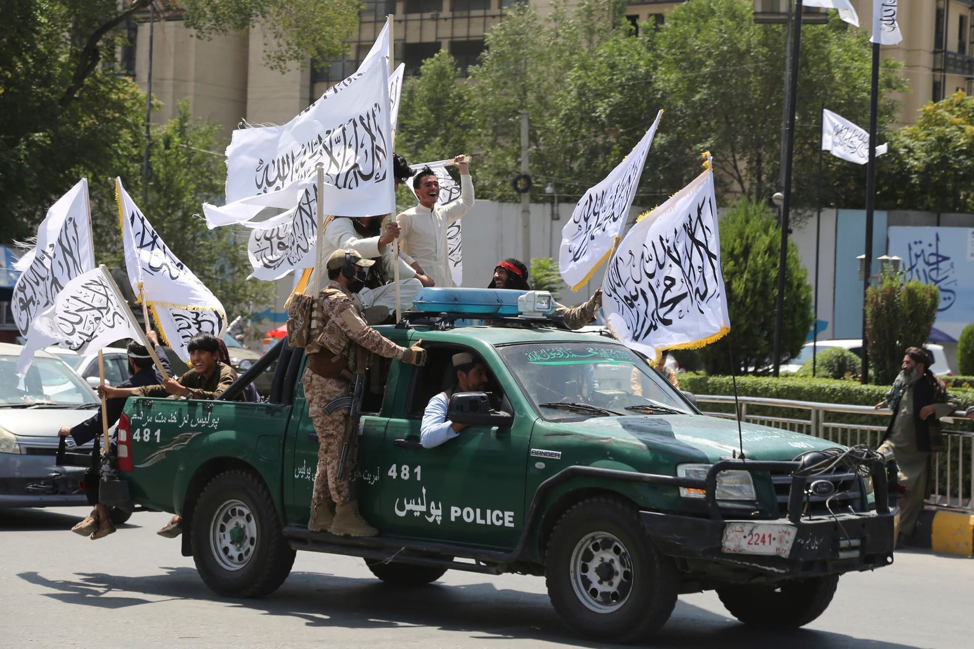 Taliban-Mitglieder in Kabul