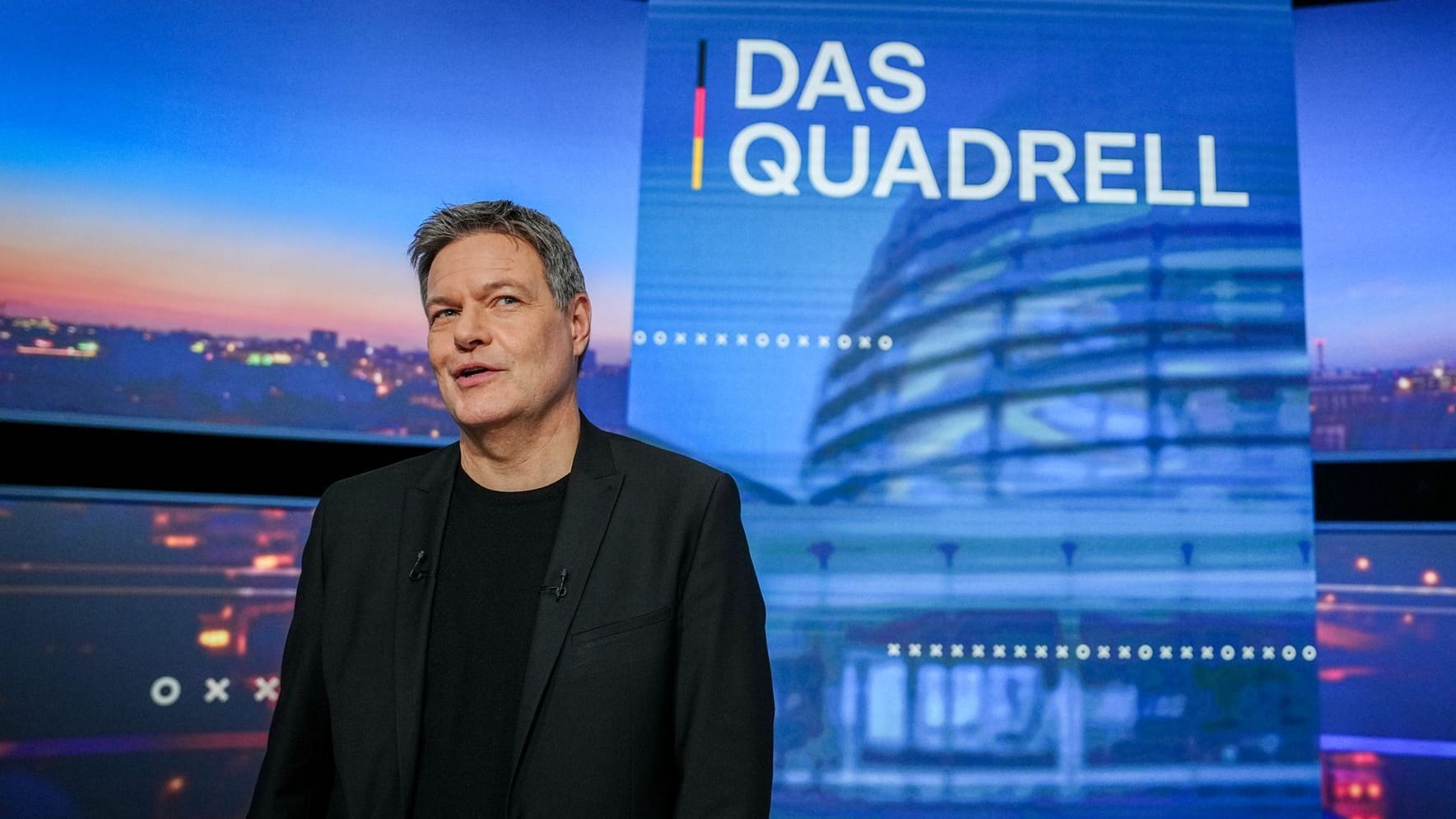 Robert Habeck (Grüne) beim "Quadrell".