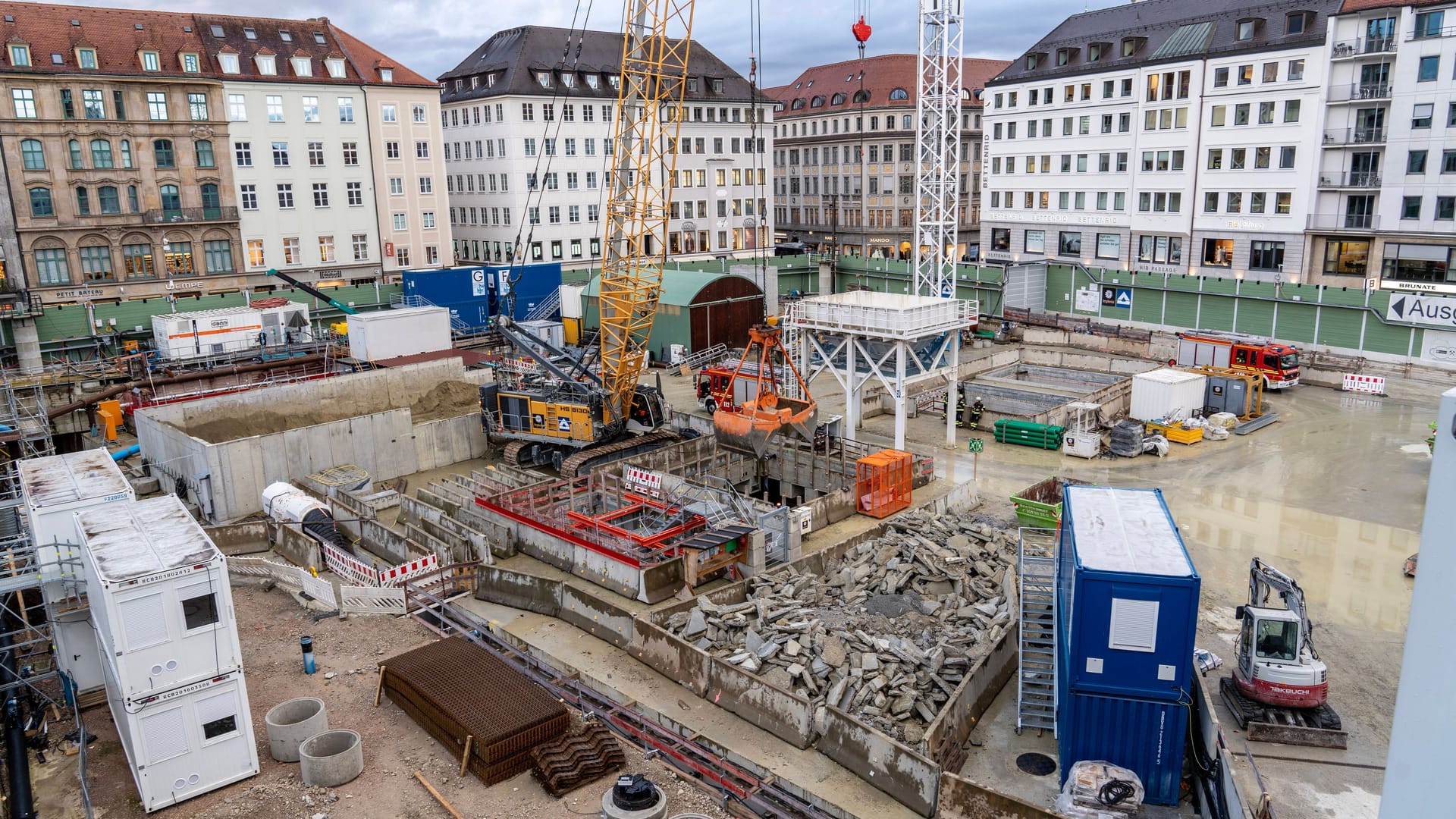 Die Baustelle am Marienhof (Archivbild):