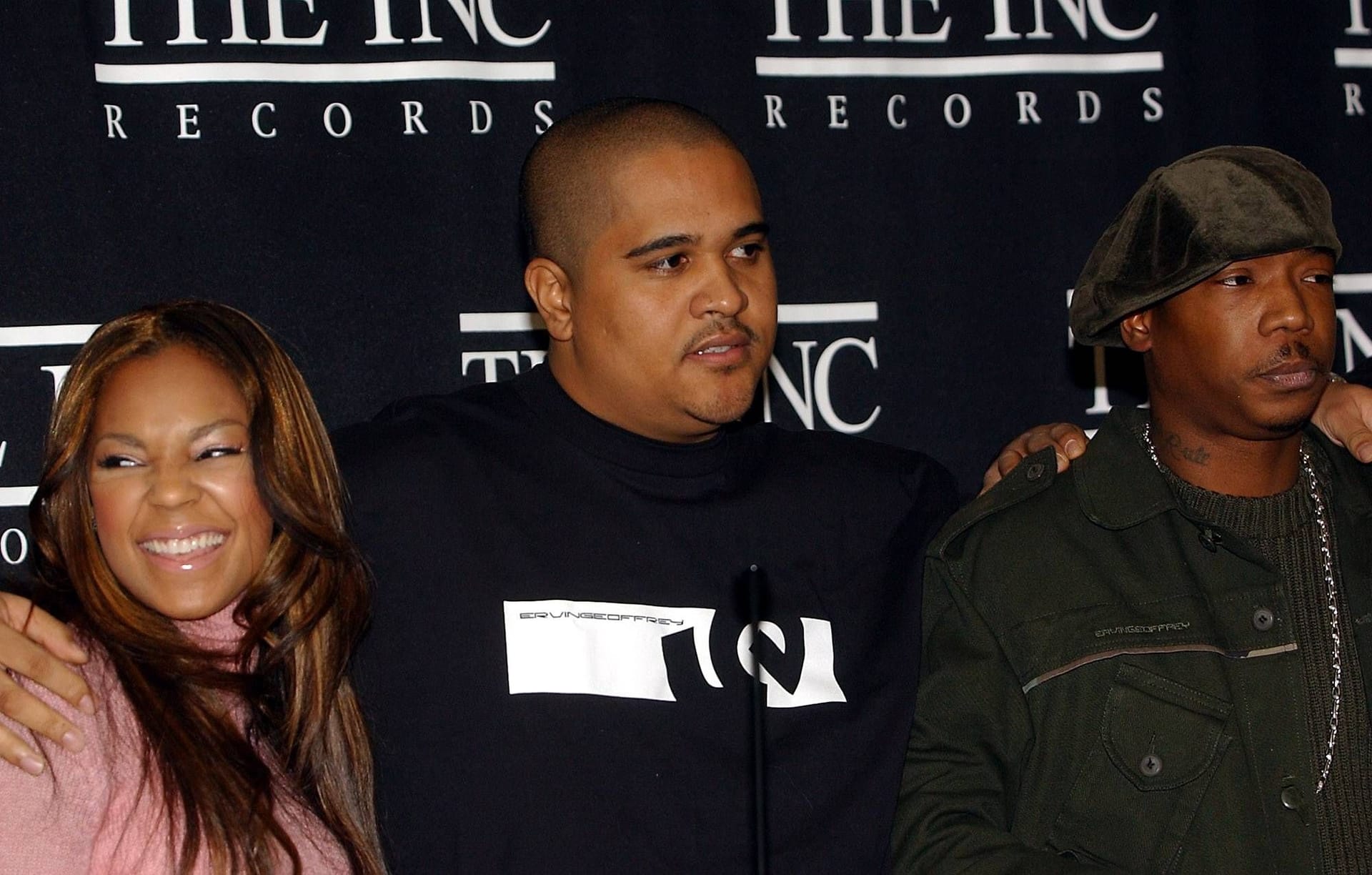 Irv Gotti mit seinen Schützlingen Sängerin Ashanti und Rapper Ja Rule