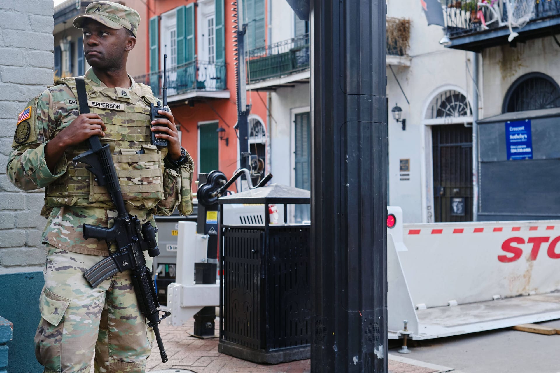 Höchste Sicherheitsstufe: US-Soldat in New Orleans.