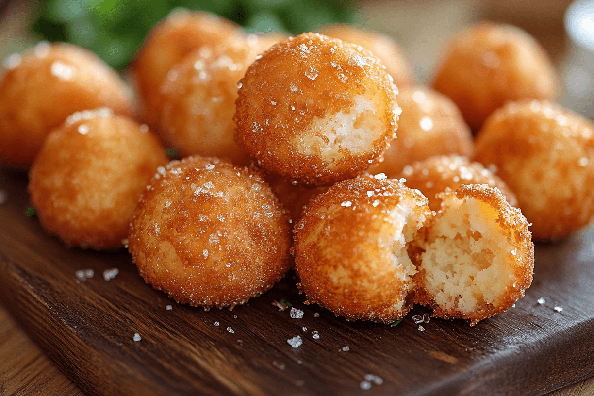 Quarkbällchen (KI-Symbolbild): In der Heißluftfritteuse werden sie weniger fettig.