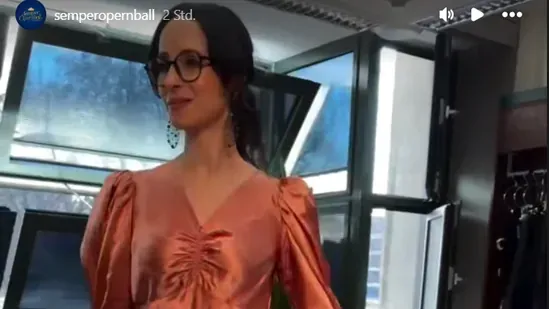 Einen ersten Blick auf das Kleid konnten Fans bereits vor dem Semperopernball auf Instagram erhaschen.