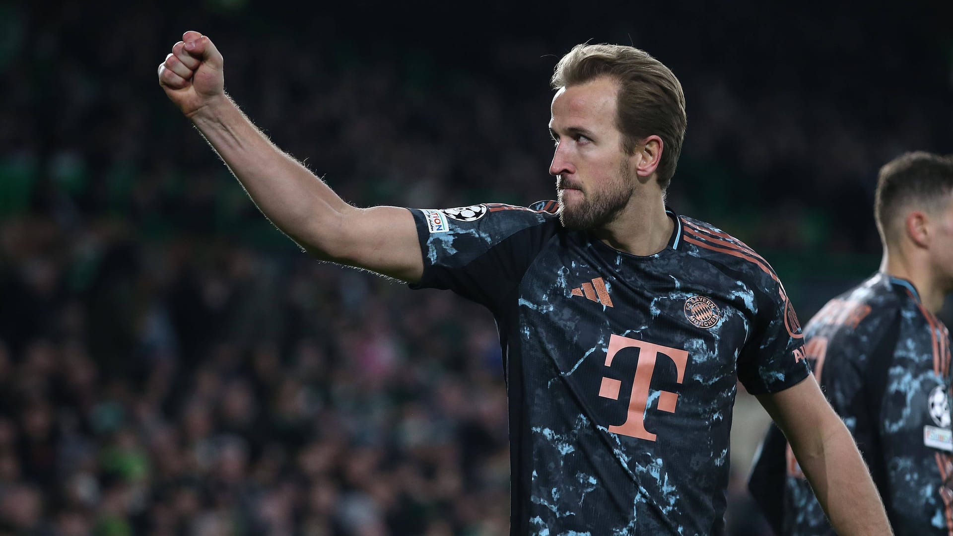 Harry Kane erzielte das zweite Tor der Bayern in Glasgow.