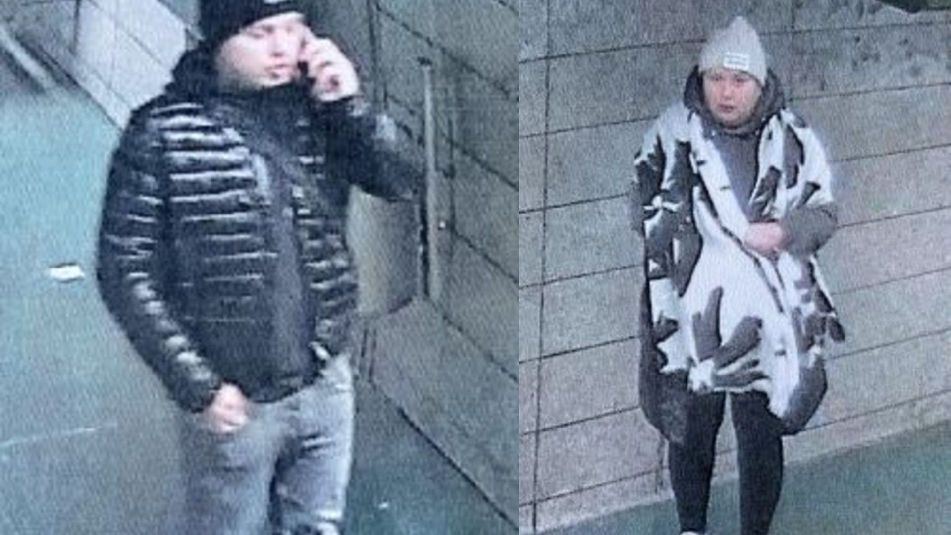 Mit diesen Fotos sucht die Polizei nach zwei Dieben aus Essen: Sie werden verdächtigt, einer Seniorin die Geldbörse gestohlen zu haben. Wer kennt sie?