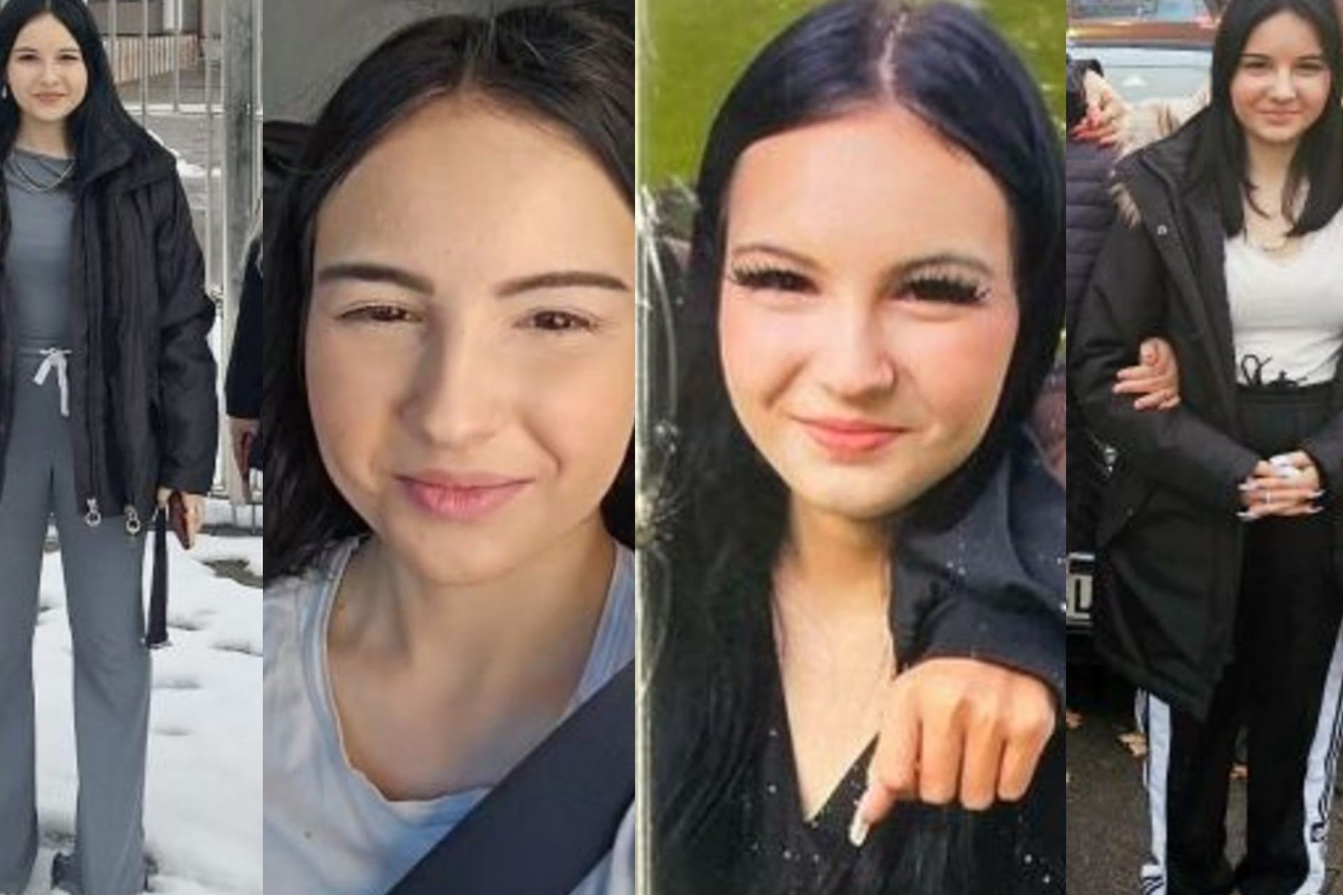 Mit diesen Fotos sucht die Polizei aktuell nach der vermissten Valeria aus Gelsenkirchen. Ihr Aussehen könnte sich mittlerweile allerdings verändert haben.