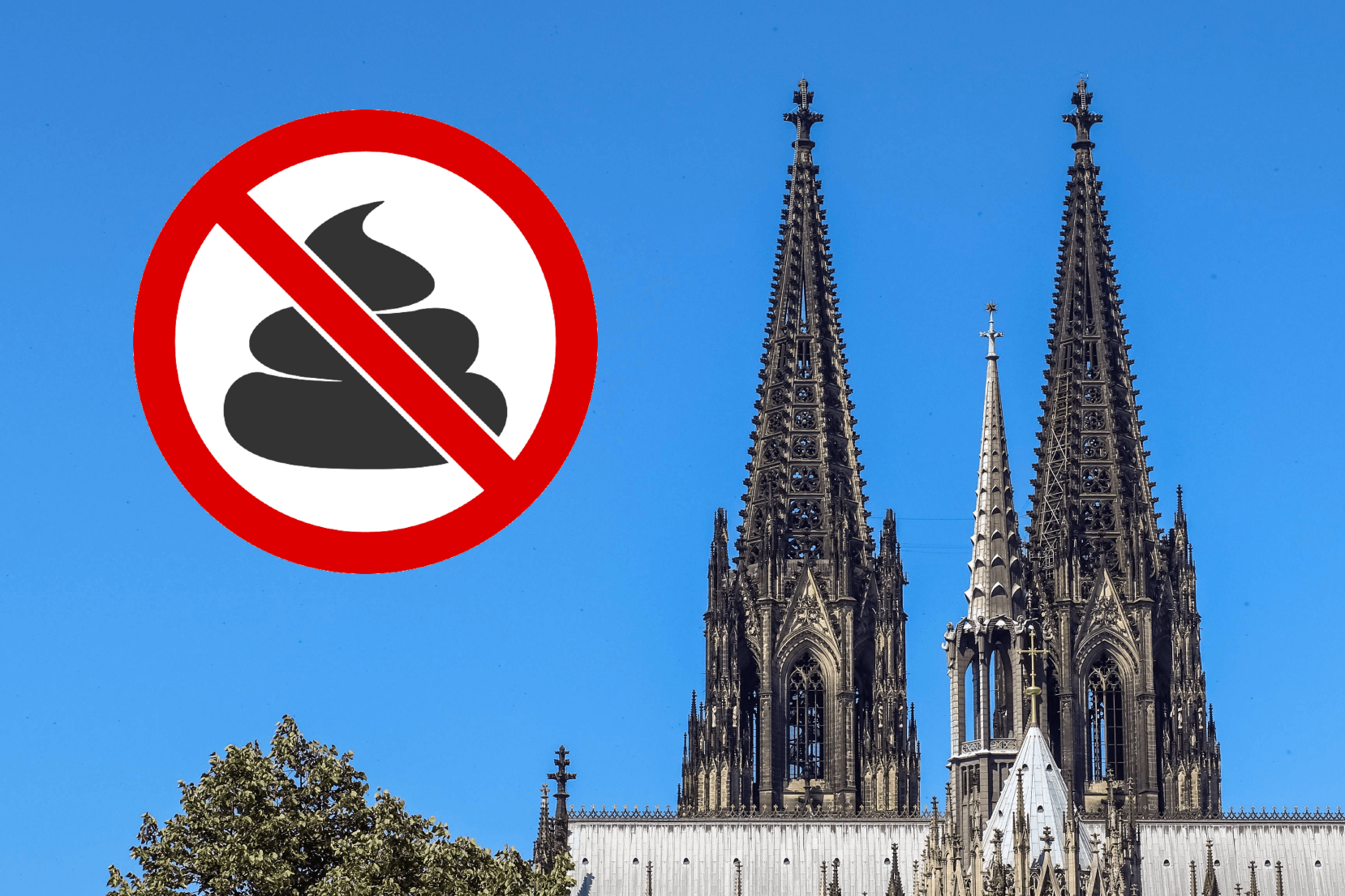 Der Kölner Dom (Fotomontage): Die Kölner beschweren sich über Exkremente in der Stadt.