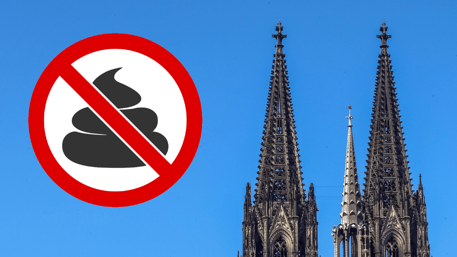 Der Kölner Dom (Fotomontage): Die Kölner beschweren sich über Exkremente in der Stadt.