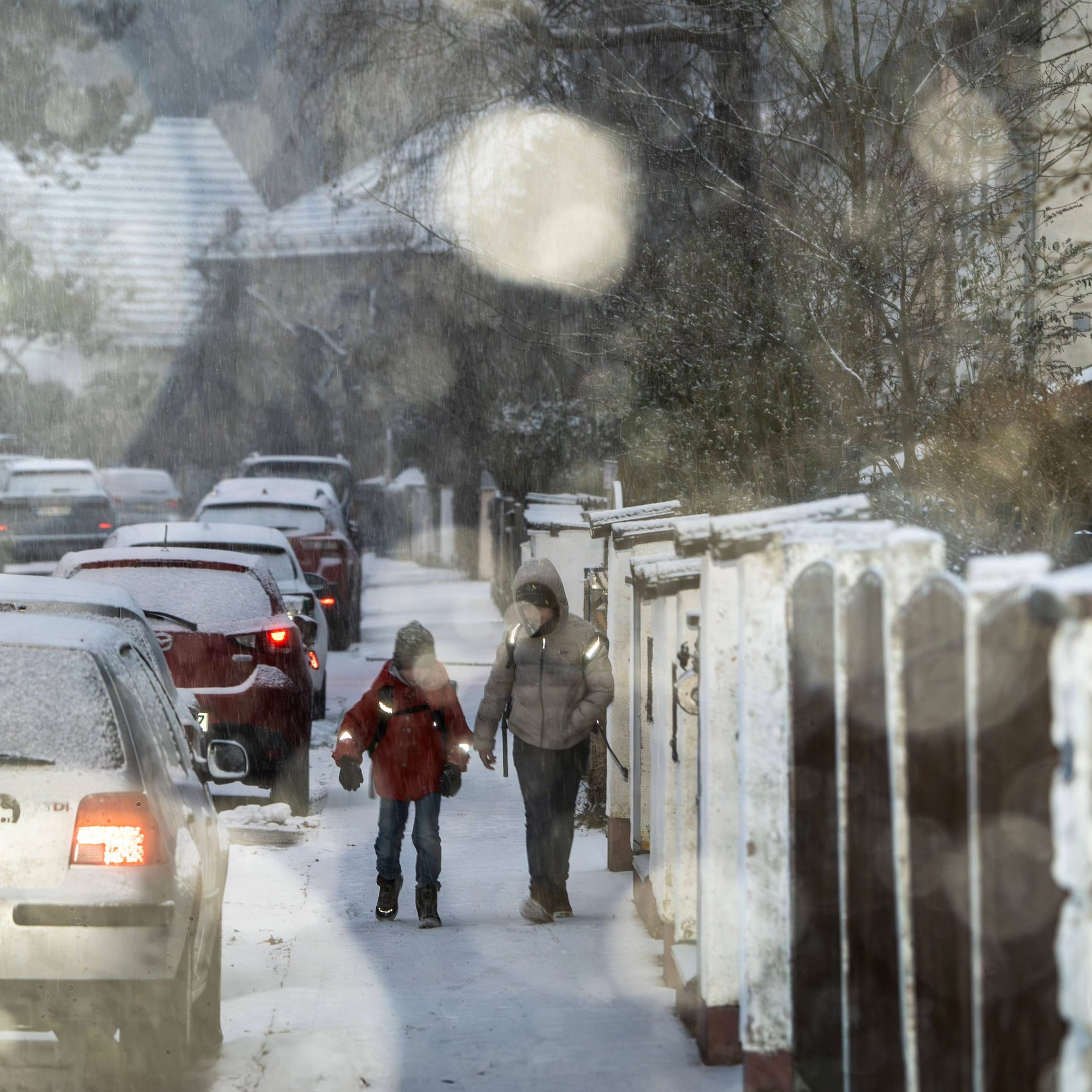 Schneefall (Archivbild): Teilweise werden im Flachland bis zu zehn Zentimeter Neuschnee erwartet.